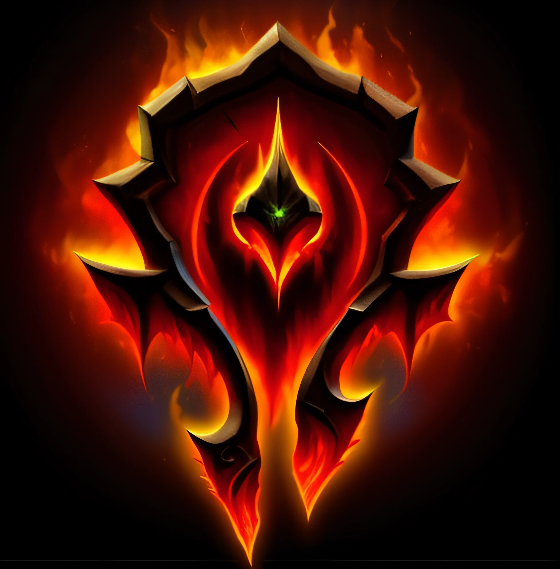 Burning flame,The background adds World of Warcraft Ogrima texture,More three-dimensional