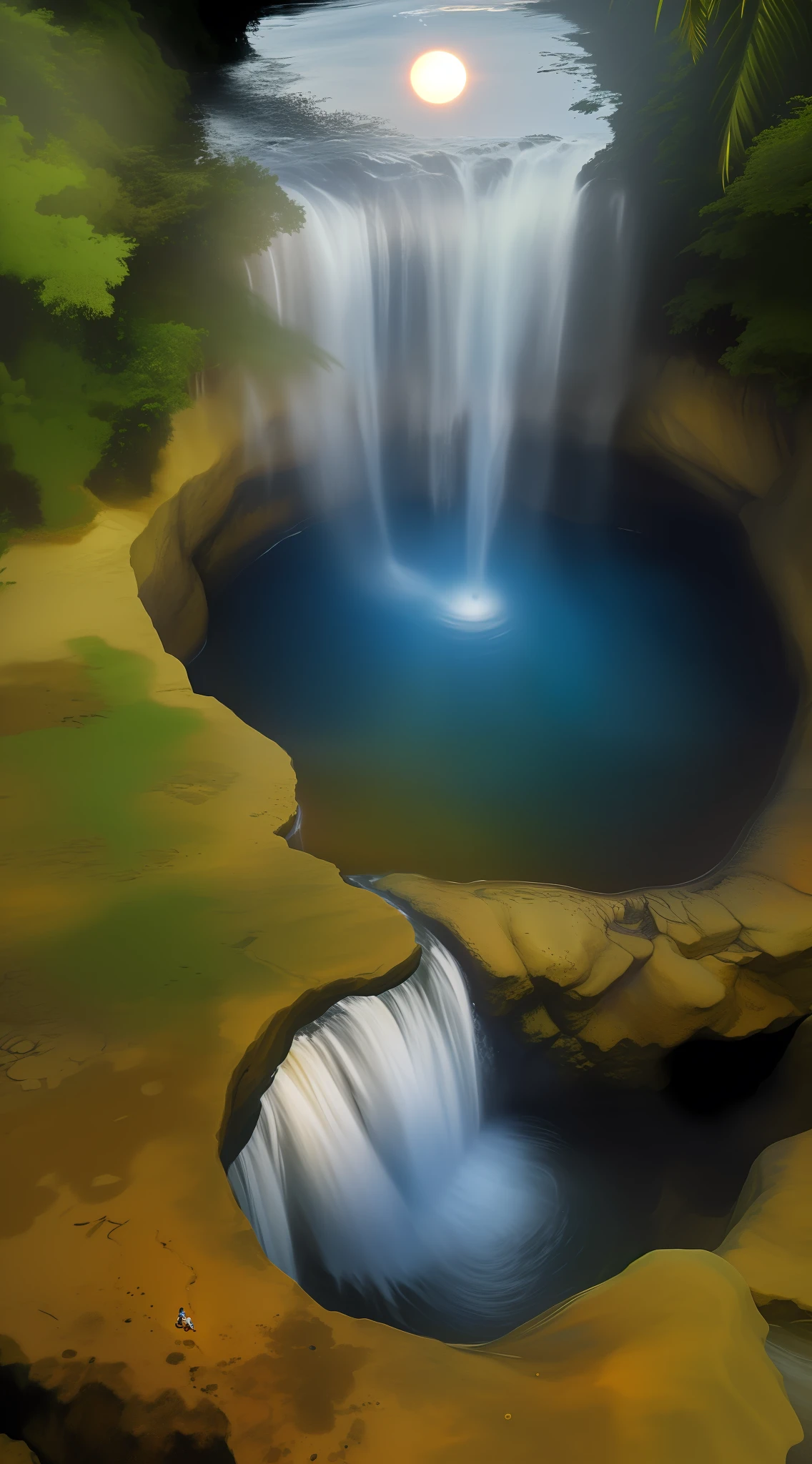 cachoeira, cachoeira hd,realista, Stars in the sky, pegue a chave,Corujas,bottomless pit, por do sol