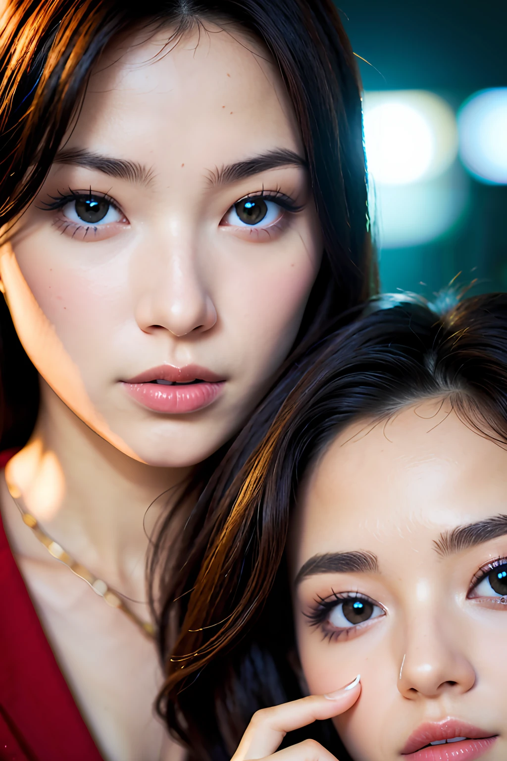 There are two women that are posing for a picture together - SeaArt AI