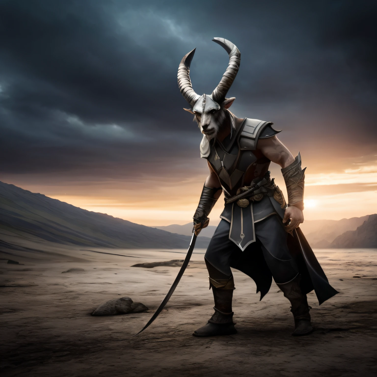 Arafed macho em um traje de chifres com uma espada e uma espada, Fit male demon with white horns, Minotauro em armadura antiga, Foto do personagem de fantasia, Fantasia De Alta Qualidade Foto Stock, guerreiro de fantasia em armadura completa, guerreiro lutando em uma cena sombria, imagem de um guerreiro masculino adulto, com chifres, Minotauro Guerreiro com machado, Minotauro Guerreiro