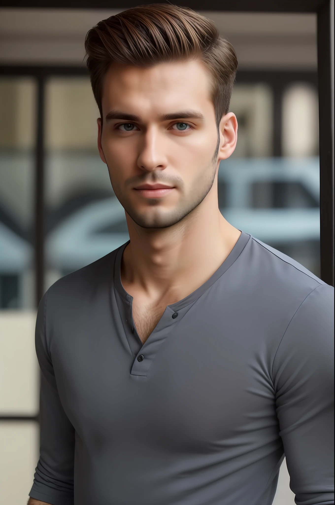 European man 28 years old handsome only face