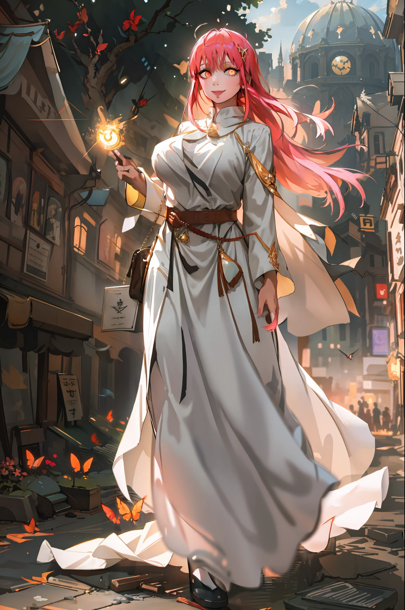 makima,Gothic, huge chest, tall woman, curved, f, long hair, christian, alone, catholic, latin cross,, forest city, plants, walking, smile, smile, ,fur clothes, wizard, medieval, village,tights, portrait, long skirt, long dress, flip-flops, , huge breast, , , 1gir,1character, walking,long skirt, red eyes, walking,female,fantasy goddess,there is a cartoon picture of a woman with a very large breast, glowing angelic being, glowing holy aura, inspired by Luma Rouge, the non-binary deity of spring, ethereal rainbow nimbus, the butterfly goddess of fire, inspired by Marie Angel, glowing aura around her, astral fairy, as the goddess of the sun, “uwu the prismatic person, big breast, happy, beautiful eyes, , full body, walking, long robe, long dre, , nun, priestess ,holy, venus body, curvy, huge breast, forest, long skirt, coat, very long skirt,coat, europe, france, french, pantyhose, walking, pink hair, smile, happy,long skirt , long dres