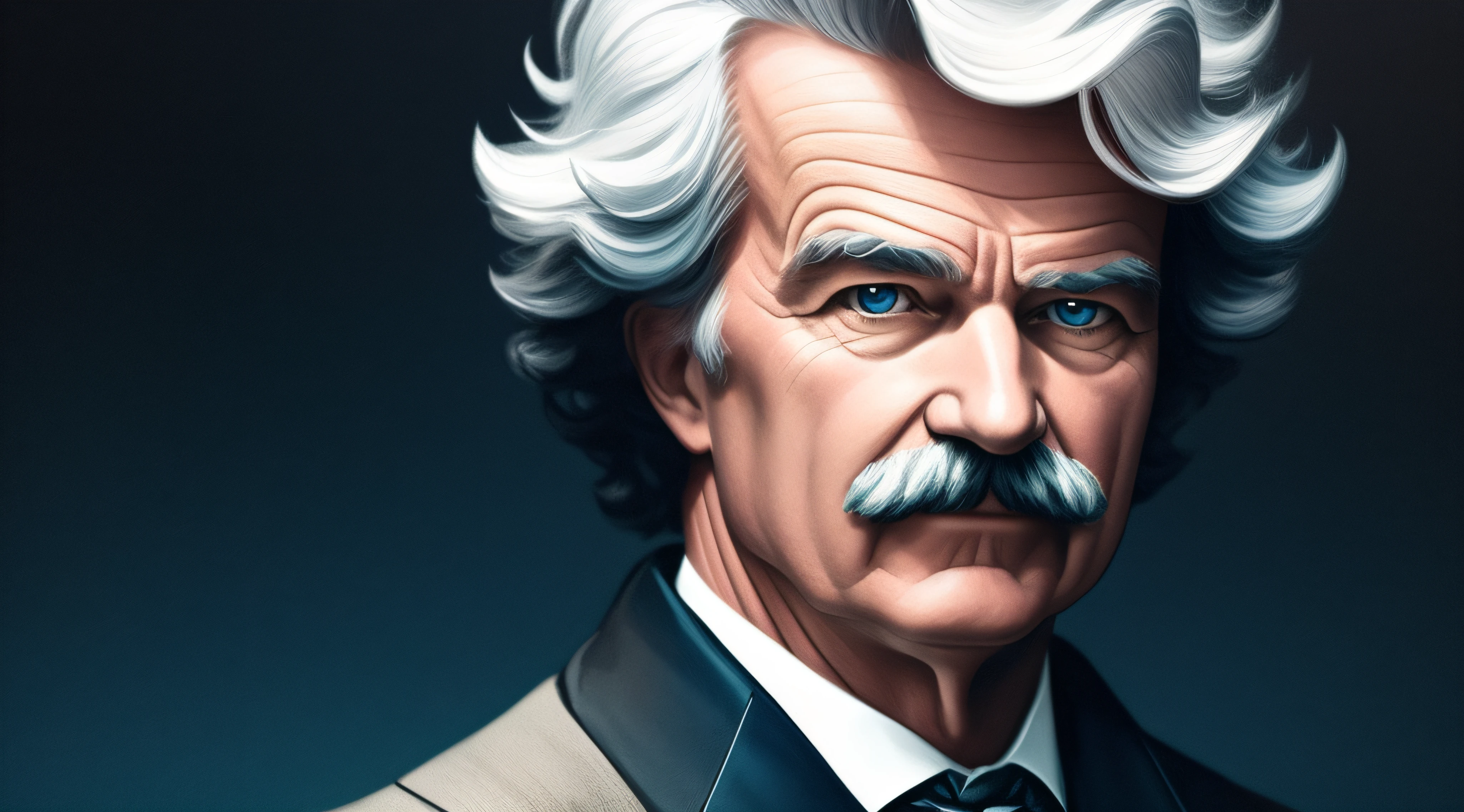 Mark Twain, with clarity effect and impressive contrast