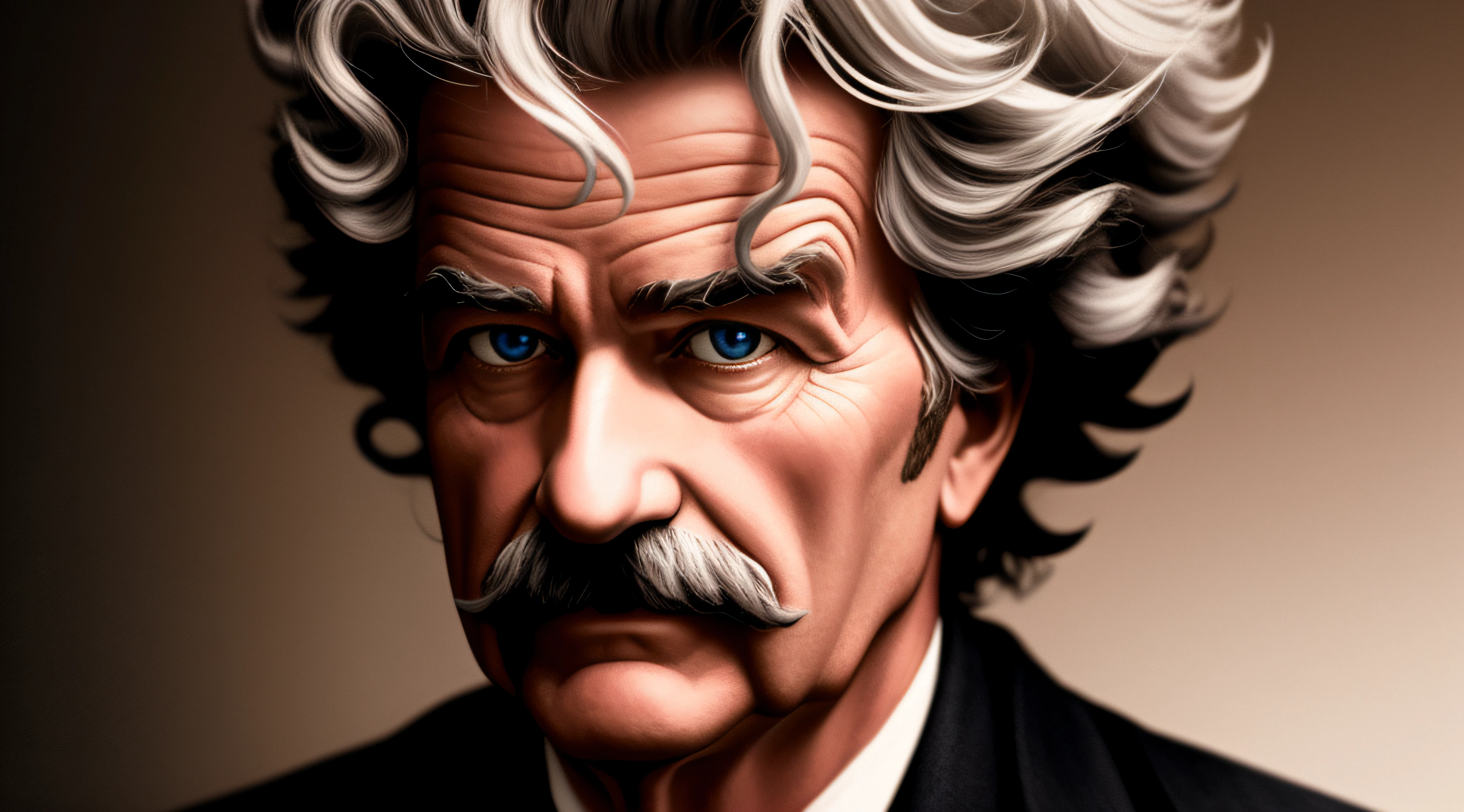 Mark Twain, with clarity effect and impressive contrast