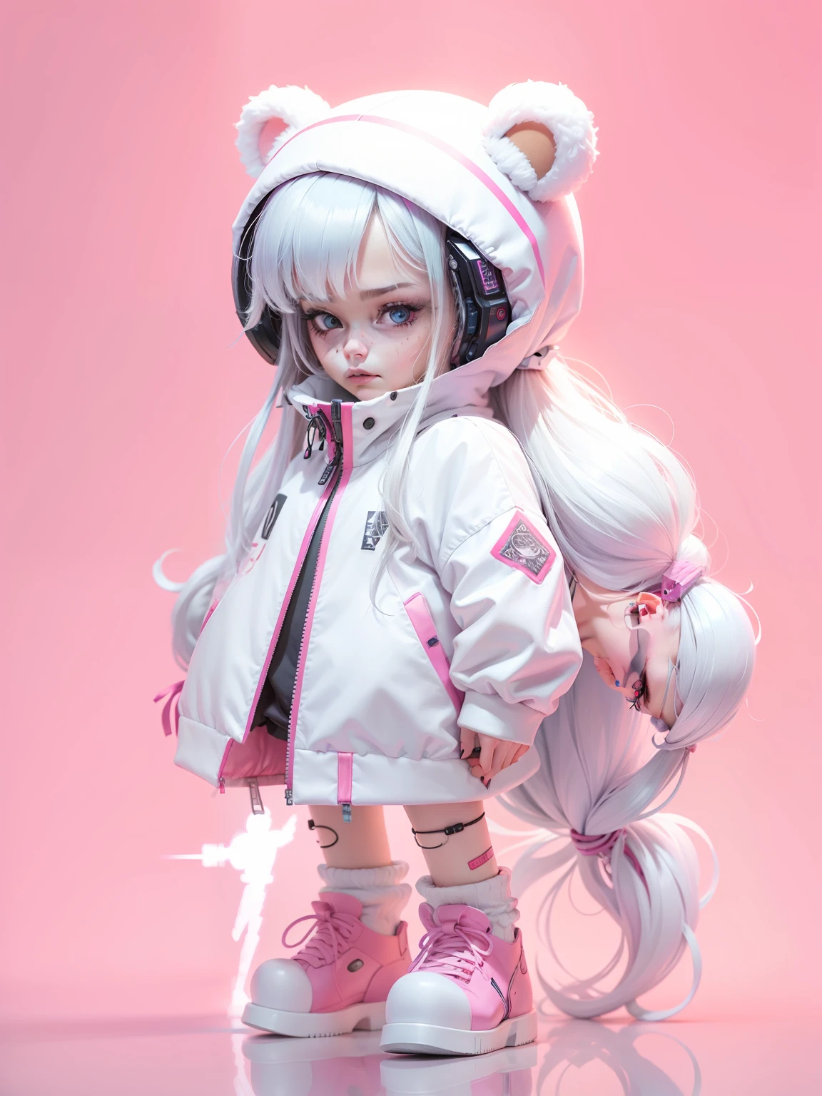 Cyberpunk Face is more realistic Back doll bear --auto