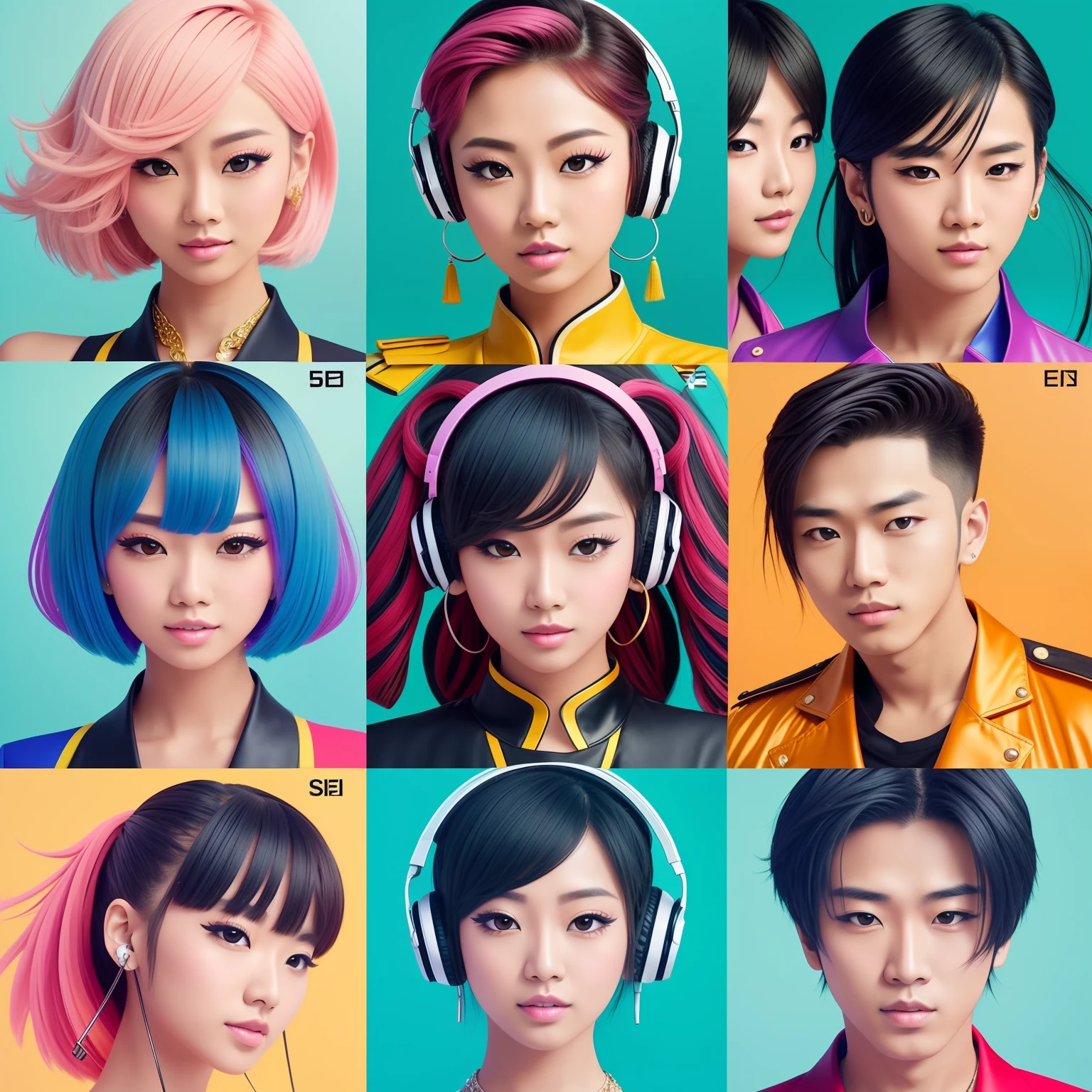 As a YouTuber, create an eye-catching thumbnail for a mashup music video using Asian-pop music videos with English music is essential to attract viewers.

1. Collage of Artists: Create a visually appealing collage featuring the artists from the Asian-pop music videos and English music. Use vibrant colors and arrange the images in an aesthetically pleasing manner.

2. Split Screen: Divide the thumbnail into two parts, with one side showcasing an iconic moment from an Asian-pop music video and the other side featuring a memorable scene from an English music video. Connect them through a design element like a musical note or a symbol.

3. Dynamic Pose: Choose a captivating frame from one of the Asian-pop music videos that displays a dynamic pose by an artist or a group. Overlay text on the image to indicate it's a mashup video.

4. Musical Mashup Elements: Incorporate musical elements from both Asian-pop and English music, such as musical notes, headphones, microphones, or a mixing board. Combine these elements creatively to represent the fusion of the two genres.

5. Colorful Typography: Use bold, colorful typography to write the title of your video on a clean background. Add small icons or illustrations related to Asian-pop and English music to make it visually appealing.

Remember to consider the following tips when creating your thumbnail:

- Use high-resolution images for a crisp and clear thumbnail.
- Make sure the text is easy to read, even at smaller sizes.
- Utilize contrasting colors to make the thumbnail stand out.
- Keep the overall design clean and uncluttered to maintain visual appeal.
- Experiment with different variations and ask for feedback from your audience to determine which thumbnail performs best.

Ultimately, the thumbnail should capture the essence of your mashup video, intrigue potential viewers, and make them curious enough to click and watch your content.