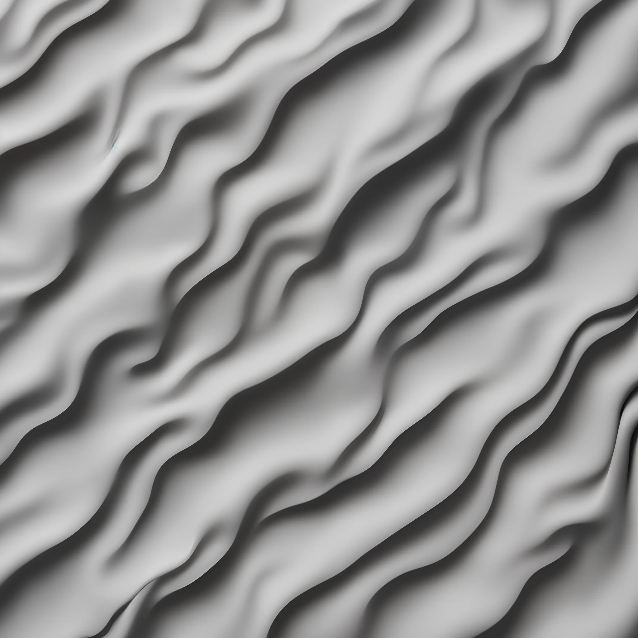 A closeup of a black and white photo of a wavy surface, dobras de tecido, Abstract cloth simulation, Detalhes da textura do tecido 8k, Trama bonita e bem feita, relevada, Textura da linha impressa em 3D, Dobras, tecido realista fluindo, tecido ondulante da realidade, soft surface texture, Cloth simulation with Houdini, textured in substance, textura gravada, carved marble texture silk cloth, highly detailed marble cloth