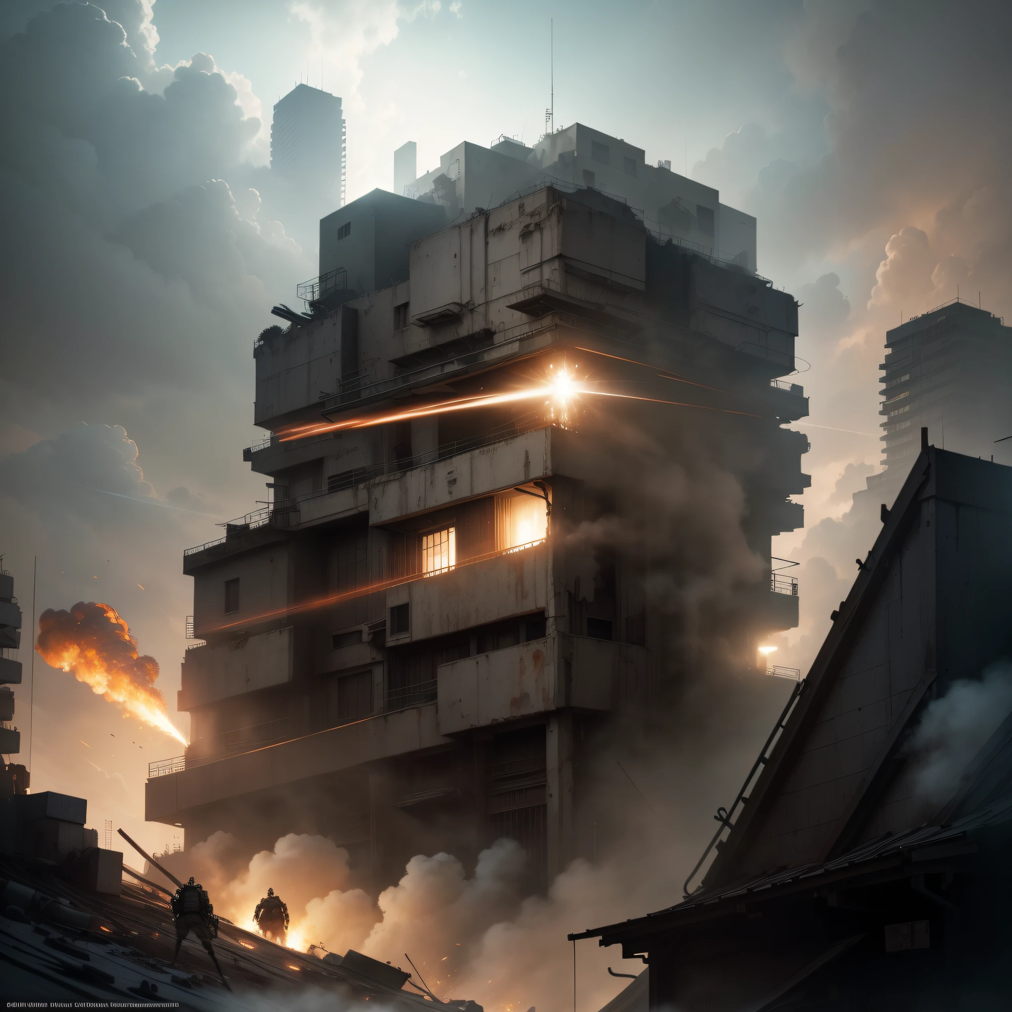 attack on titan, sharp focus, emitting diodes, smoke, artillery, sparks, racks, system unit, motherboard, by pascal blanche rutkowski repin artstation hyperrealism painting concept art of detailed character design matte painting, 4 k resolution blade runner
