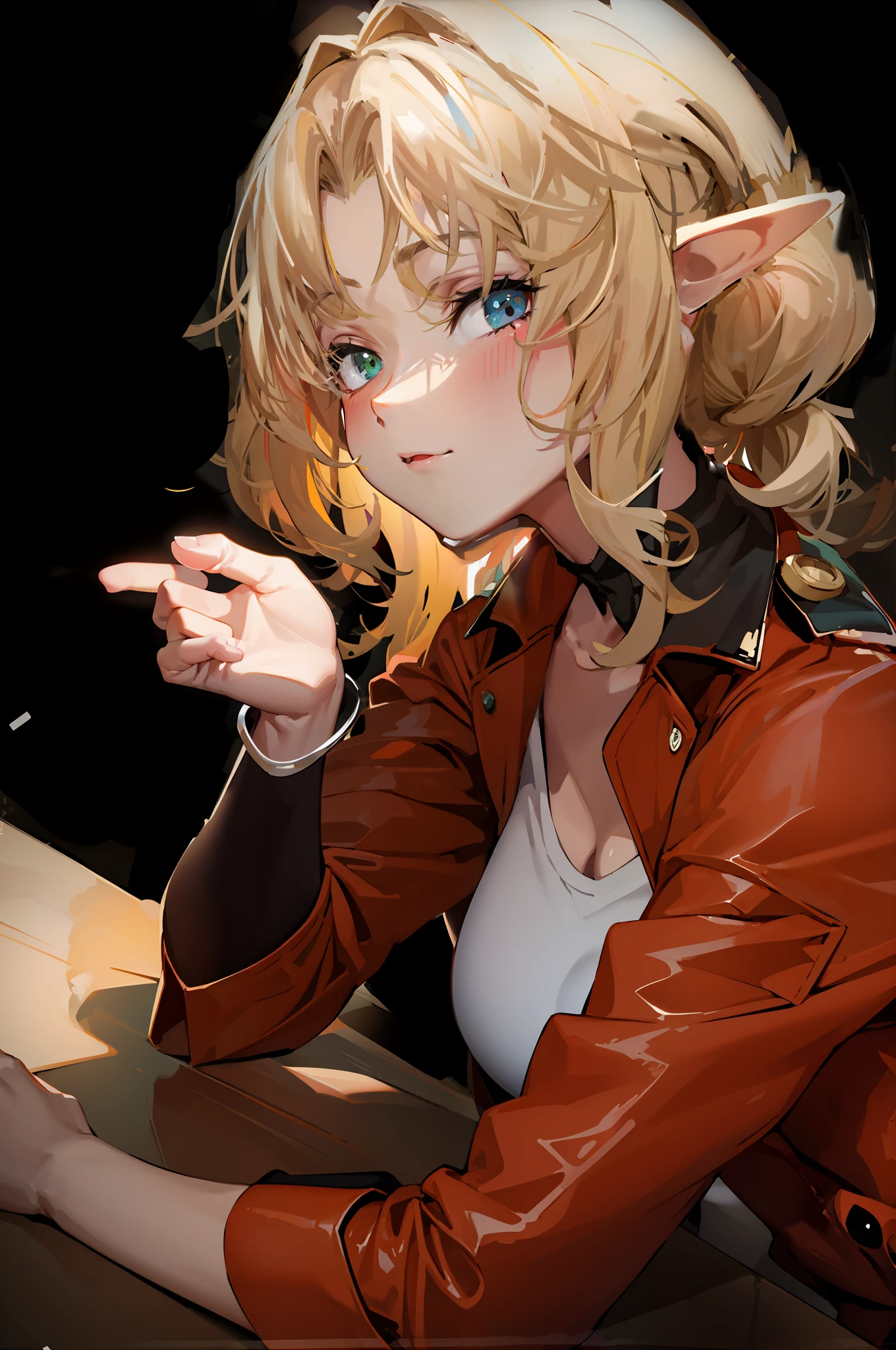 coiffed blonde hair
