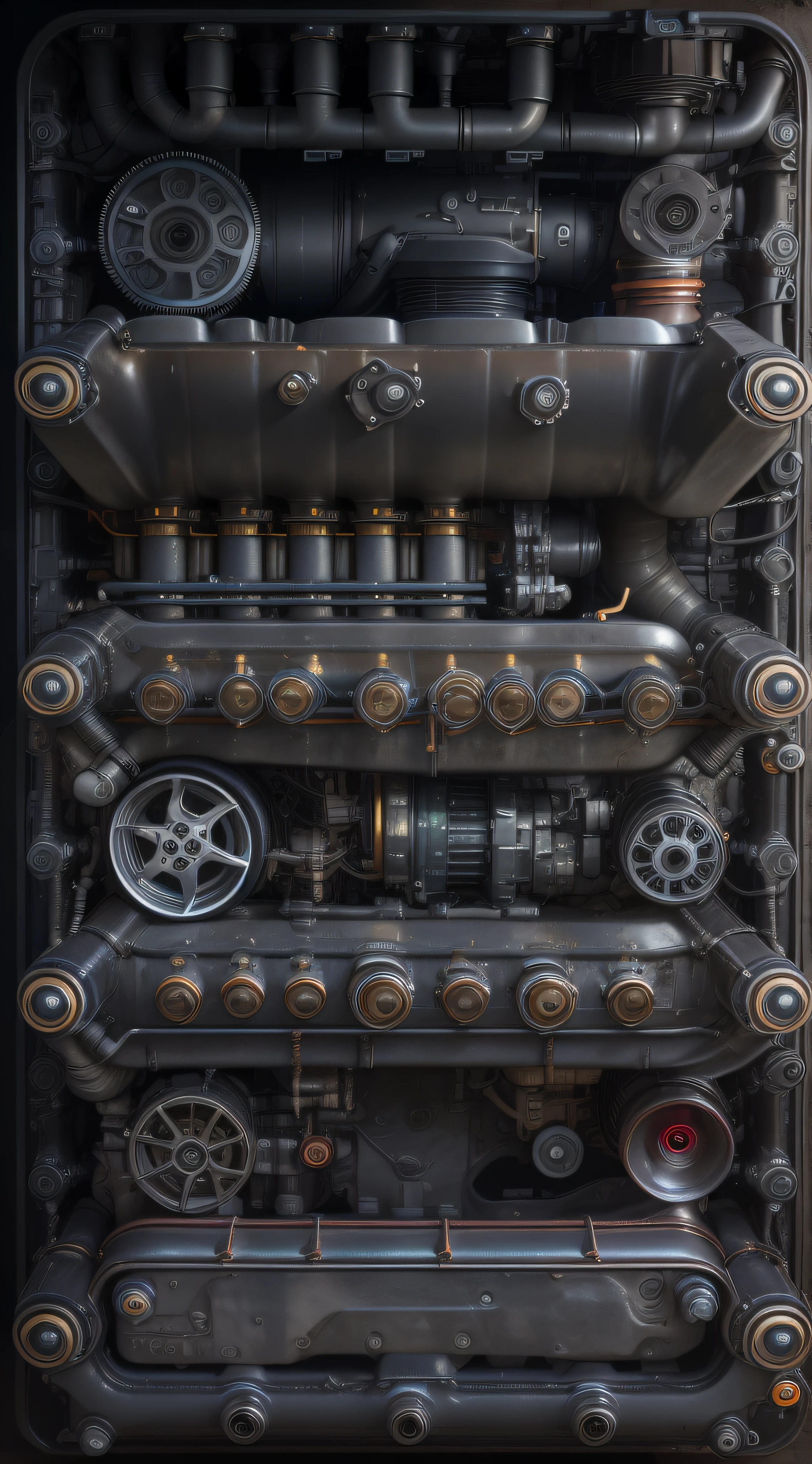 car engine, parts of car engine, dark background,high resolution,best quality resolution,hd,high quality