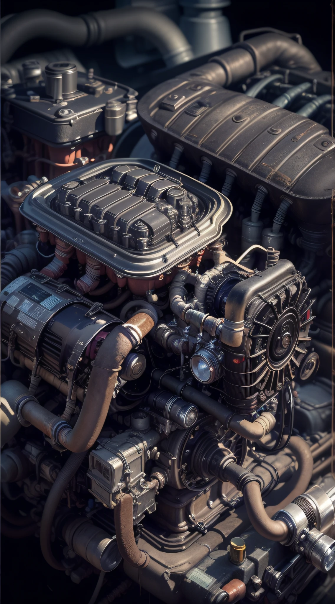 car engine, parts of car engine, dark background,high resolution,best quality resolution,hd,high quality,macro