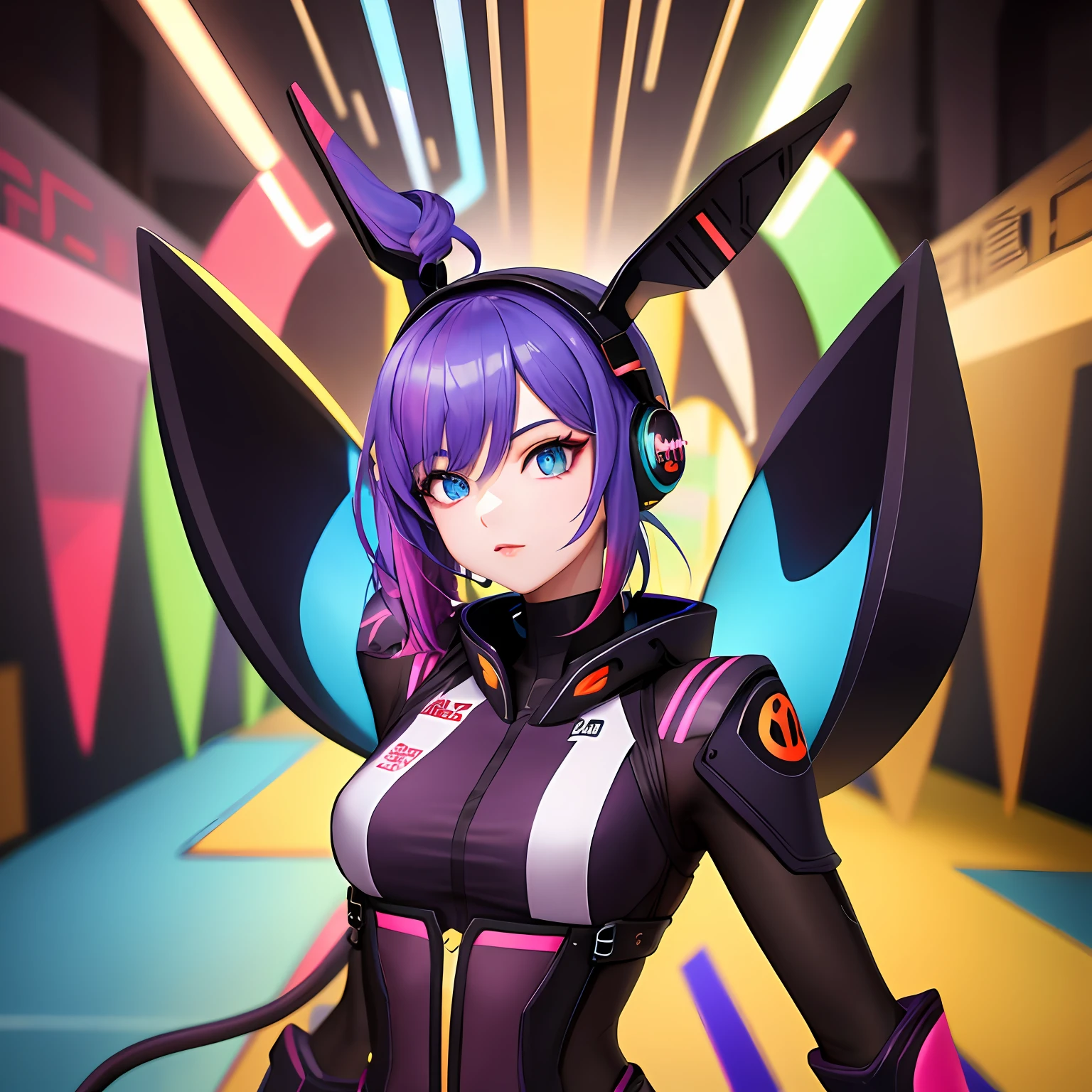 16K, HDR, RTX, ray tracing, best quality, masterpiece, ultra high quality, 3 girls, anime protagonist, tall, mature, cool, edgy, stylish cyberpunk outfit, multi colored hair, heroic drip, aesthetic, amazing, cool, beautiful, mesmerizing, alluring, ethereal, multicolored, highly detailed faces
Typography: Choose a bold and eye-catching font for the title. Write the group's name in a prominent position, merging the Asian and English language aesthetics. Use a gradient effect on the text, blending colors that reflect both cultures.
Iconography: Include small icons or symbols representing each group's unique identity, such as a microphone for English music and a K-pop-inspired logo for the Asian pop group. These icons can be placed around the edges of the thumbnail, adding visual interest and enhancing the overall theme.
Overall Composition:
Ensure a balanced composition with the group collage as the focal point, placed centrally or slightly off-center. Use various elements to guide the viewer's attention towards the center, such as lines or arrows. Add a sense of movement and dynamism to the composition by incorporating diagonal lines or curved shapes.
Color Palette:
Opt for a vibrant and energetic color palette to evoke the energy of both Asian pop and English music. Consider using a combination of bright and bold colors like electric blue, hot pink, neon yellow, and deep purple. Use complementary color schemes or gradients to create visual harmony and make the thumbnail visually captivating.
Remember, as an AI text-based model, I can only describe the design concept. To actually create the thumbnail, you would need graphic design software or the assistance of a graphic designer.