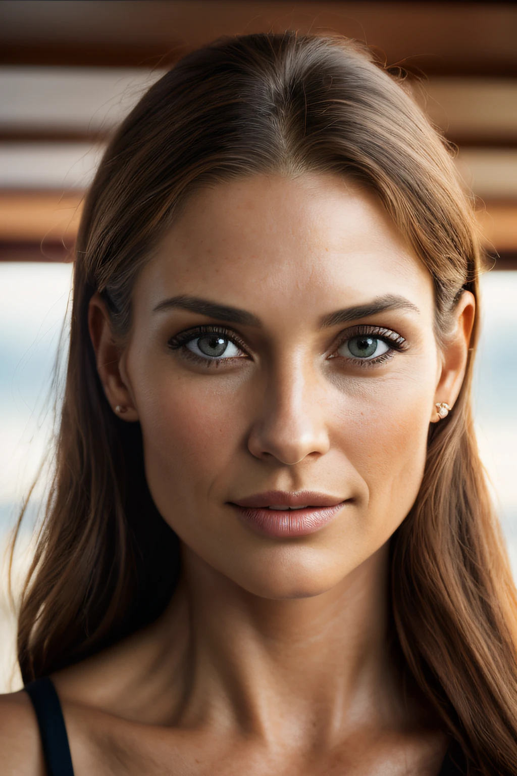(wide angle shot, editorial photograph of a 40 year old gorgeous super model woman and 45 year old man), (highly detailed face:1.4) (smile:0.7) (background luxury super yacht, moody, private study:1.3) POV, by lee jeffries, nikon d850, film stock photograph ,4 kodak portra 400 ,camera f1.6 lens ,rich colors ,hyper realistic ,lifelike texture, dramatic lighting , cinestill 800, (highly detailed face:1.4) (smile:0.7),perfect eyes, perfect iris, perfect lips, perfect teeth, perfect skin, soft front light, glow, HDR