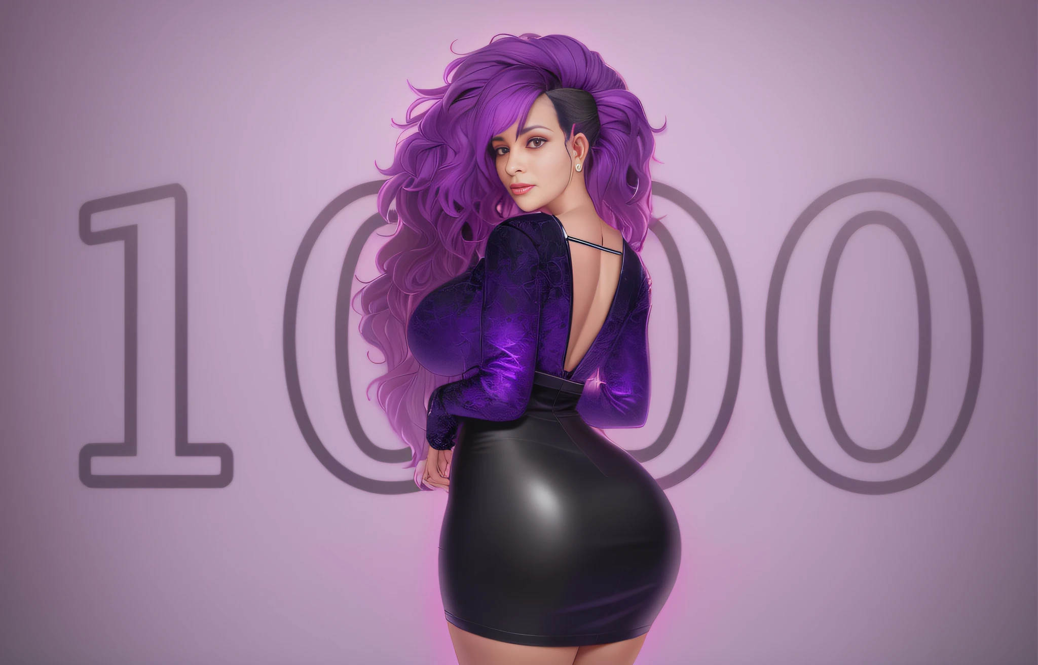 There is a woman with purple hair and a black dress, OC Commission, Commission for High Res, Lois van Baarle e Rossdraw, loish e wlop, deviantart artstation cgscosiety, full body commission for, full art illustration, art cover illustration, thicc, retrato de corpo inteiro de um curto!, Epic portrait illustration, fanart menina urbana