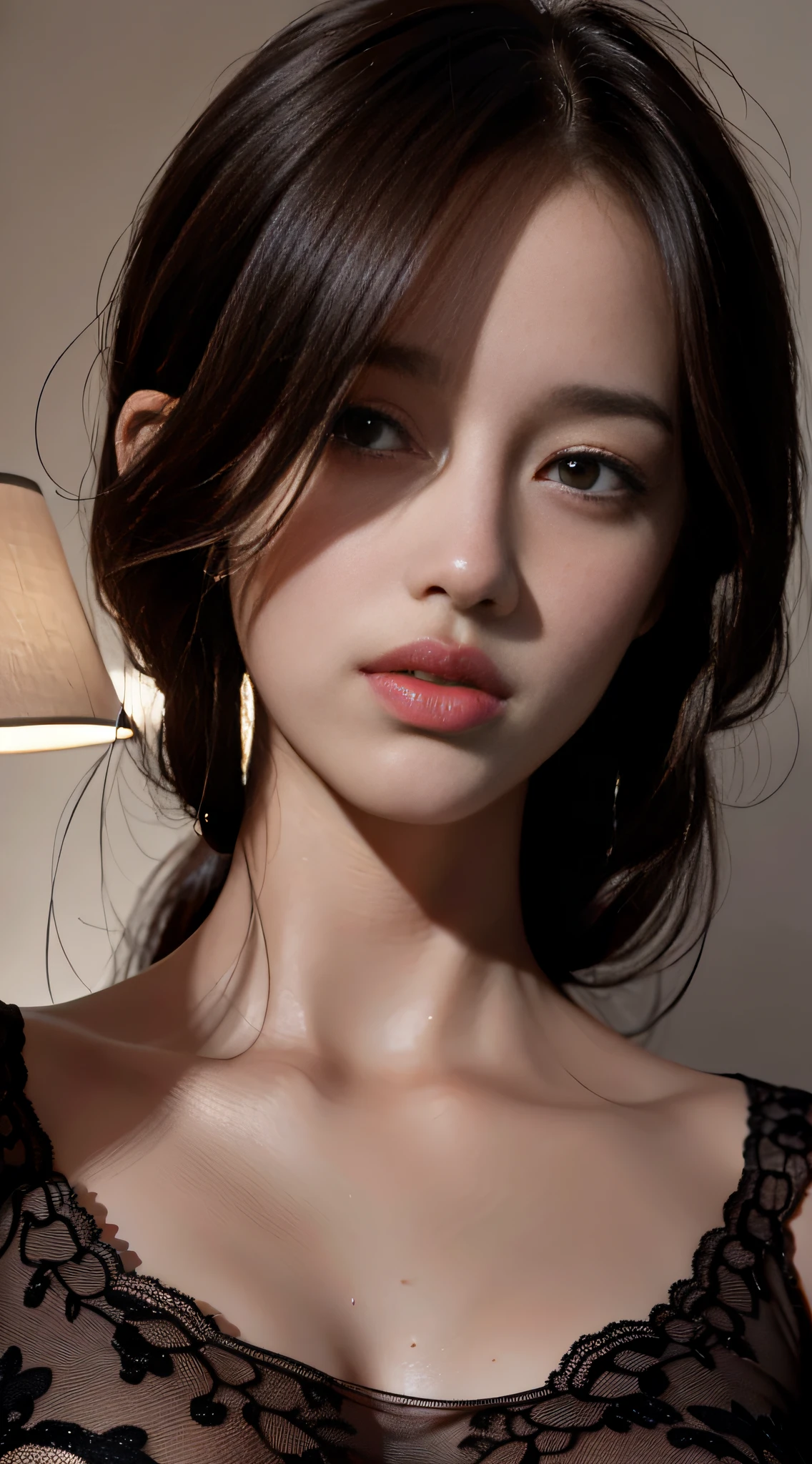Best quality, masterpiece, ultra high res, (photorealistic:1.4), raw photo, 1girl, in the dark, deep shadow, low key, cold light