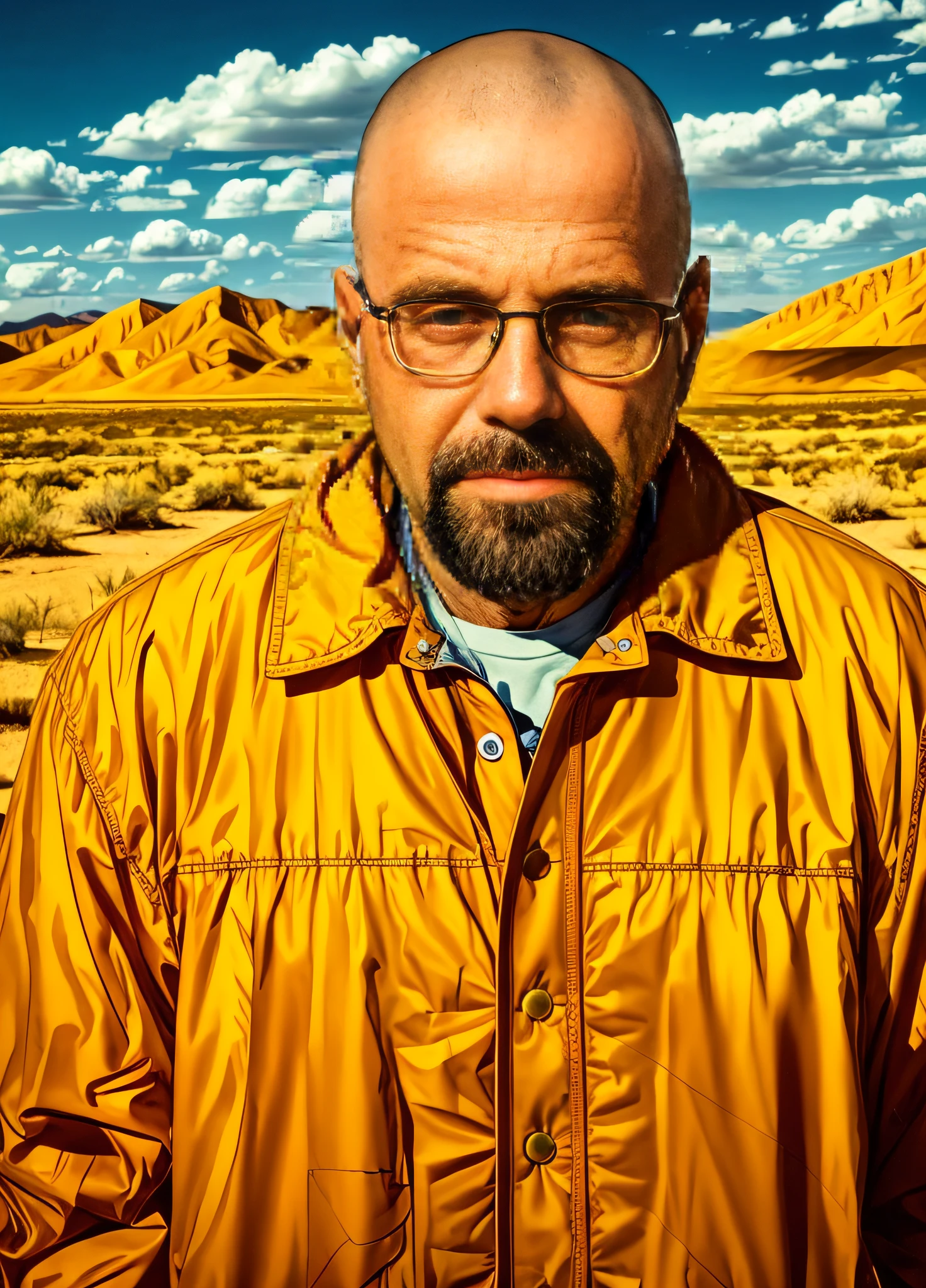 Man with beard and glasses standing in a desert, Foto do retrato de Walter White, Retrato de Walter White, Walter Branco, Walter White de Breaking Bad, de walter branco, Retrato branco de Walter, Walter White como Gordon Freeman, walter branco retrato realista, 4 k ainda de breaking bad, Ainda de Breaking Bad, Em Breaking Bad, Bryan Cranston como Gordon Freeman