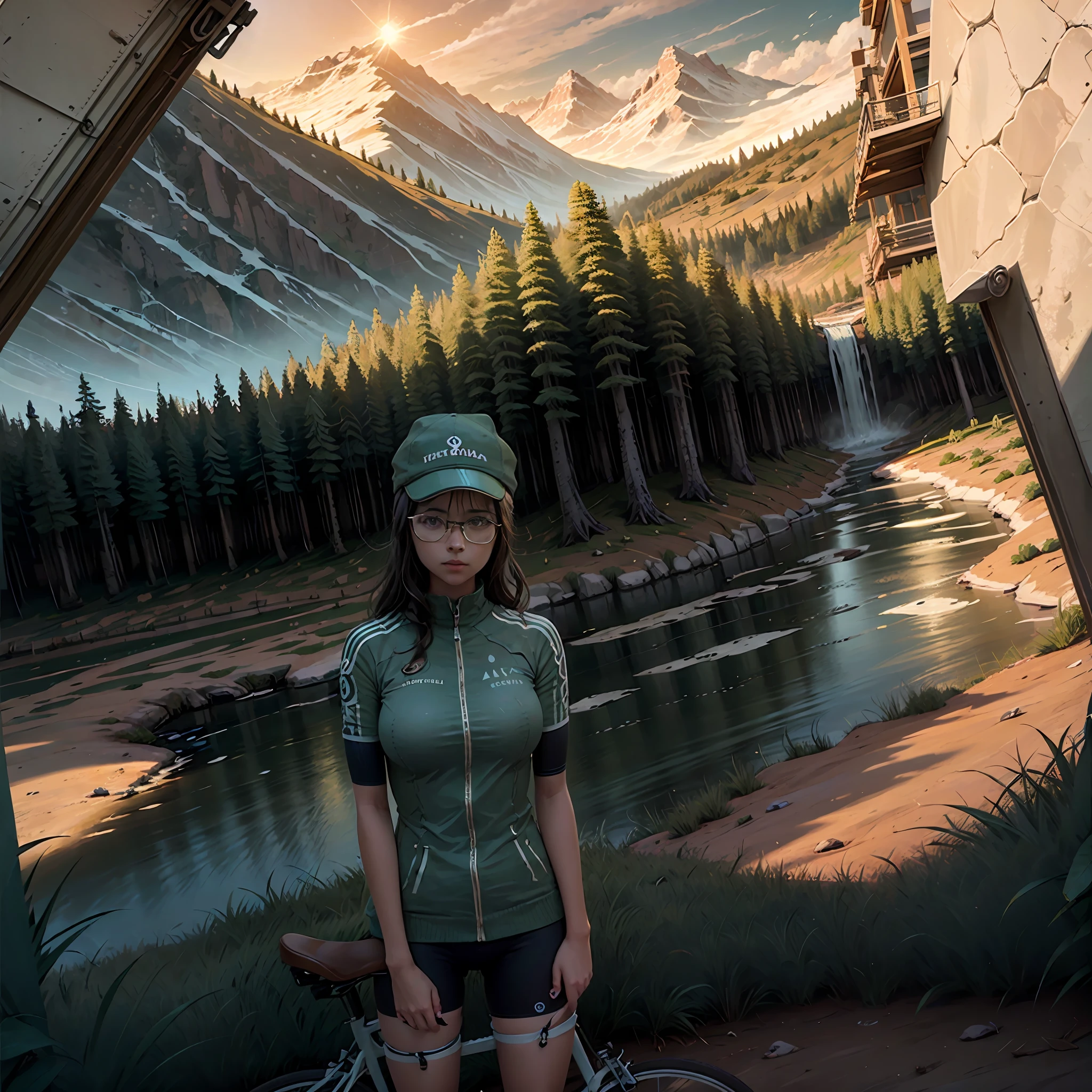 rivendell,Retro,ln the forest,Steel frame bike,Bike tour,canyons,waterfallr,the setting sun,