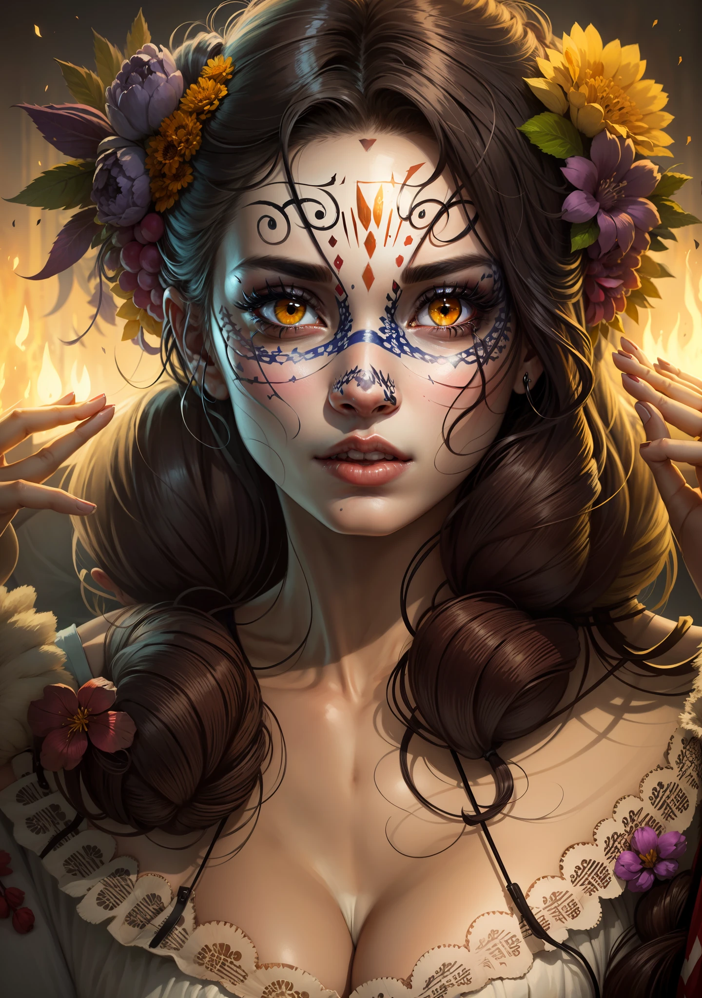 yellow eyes,