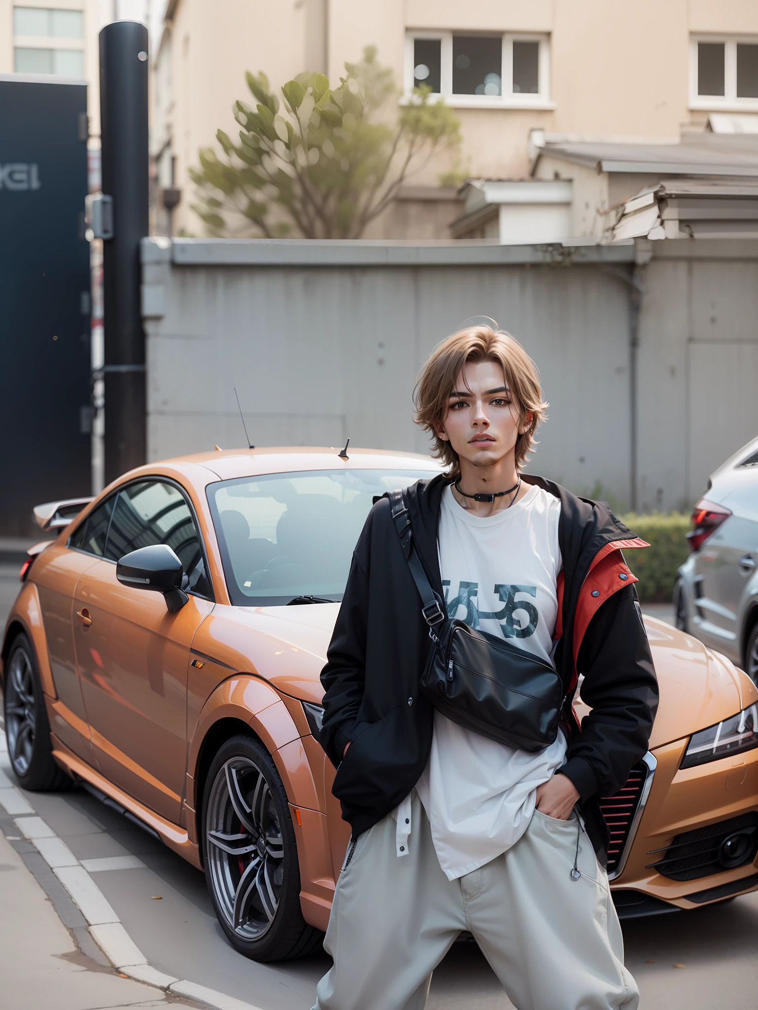In the background Audi tt