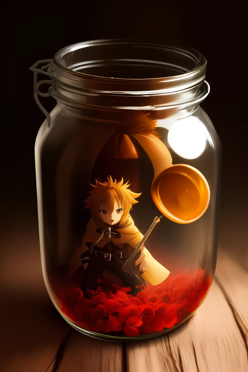 anime, anime obra prima, rudeus, sem humanos, 1 Head em Jar, ...jar, head only,