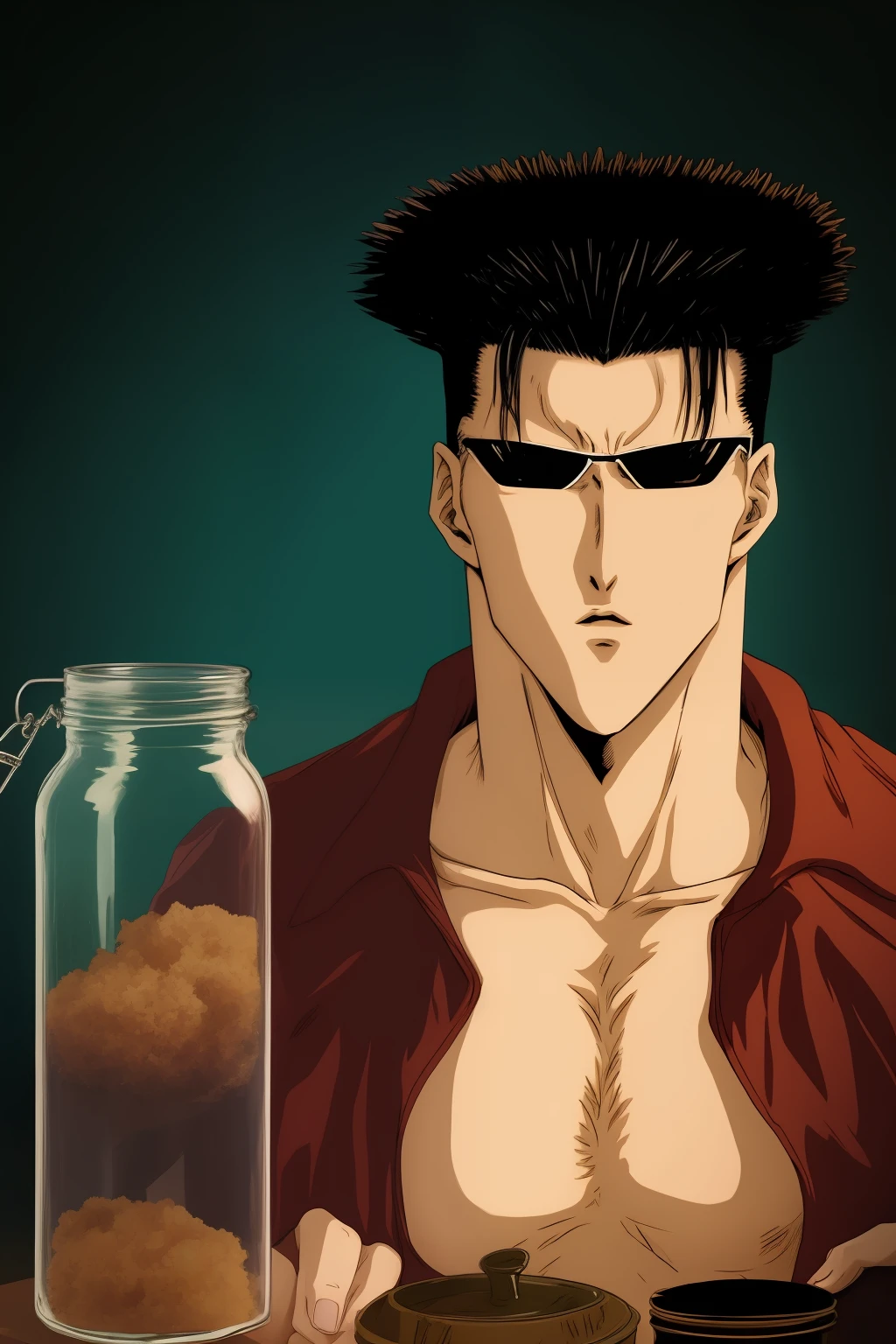 anime, Obra-prima do anime, toguro, Sem humanos, 1 Head em Jar, ....jar, head only,