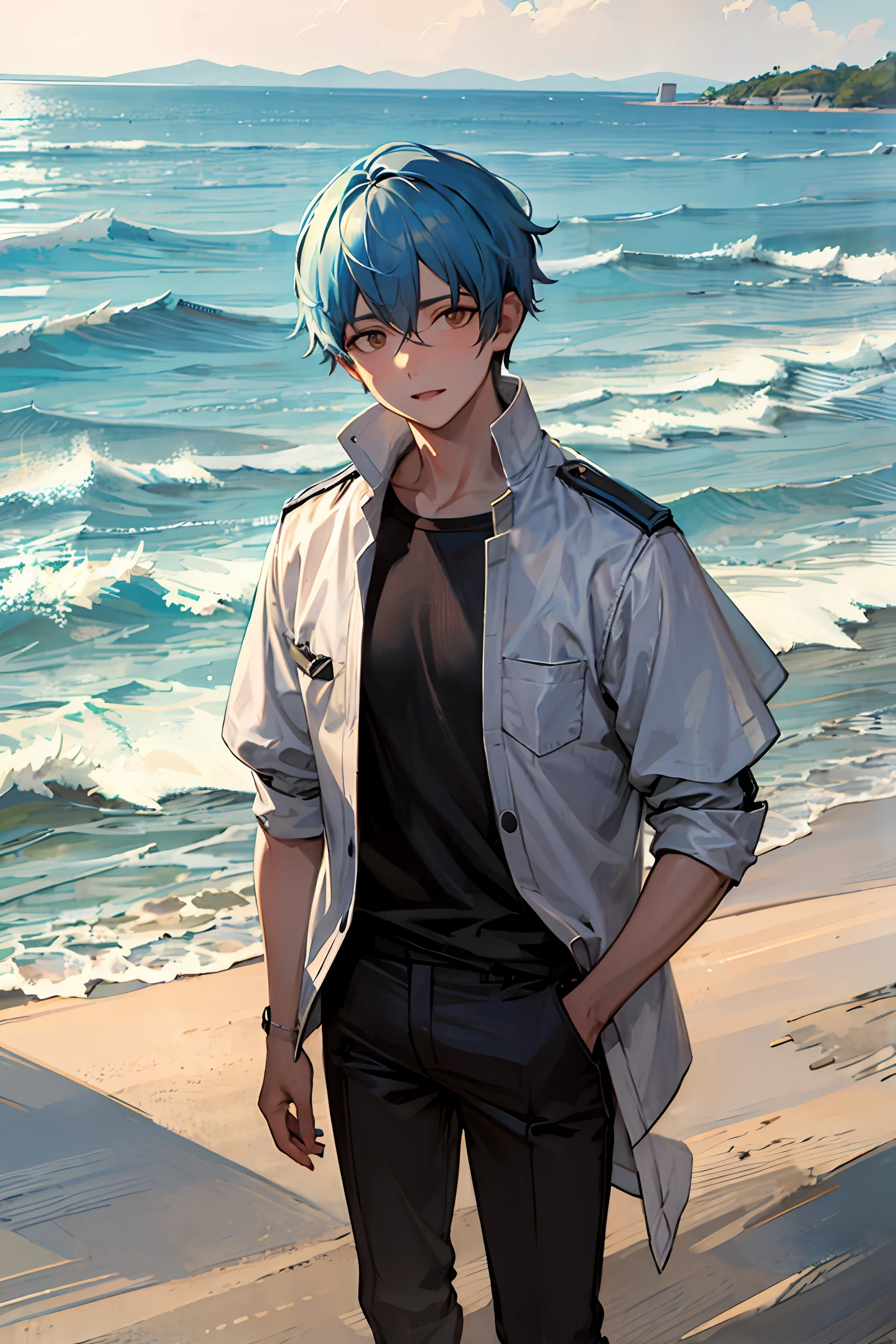 Azul,personagem,homem,sabedoria,