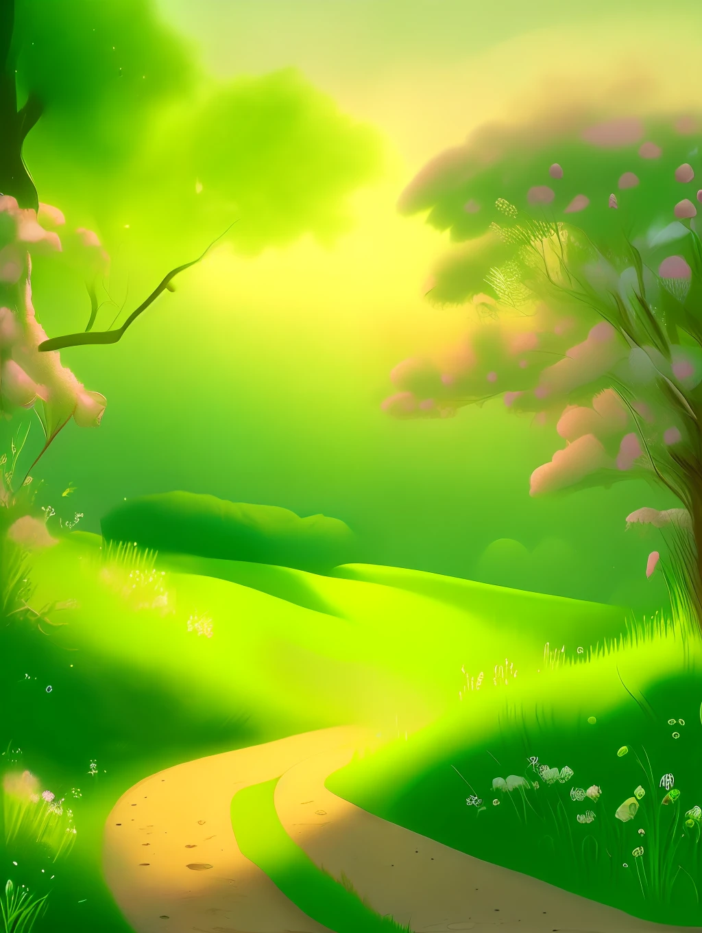 Beautiful spring morning, os raios de sol atravessavam as folhas verdes e brilhavam no pelo macio do gatinho curioso