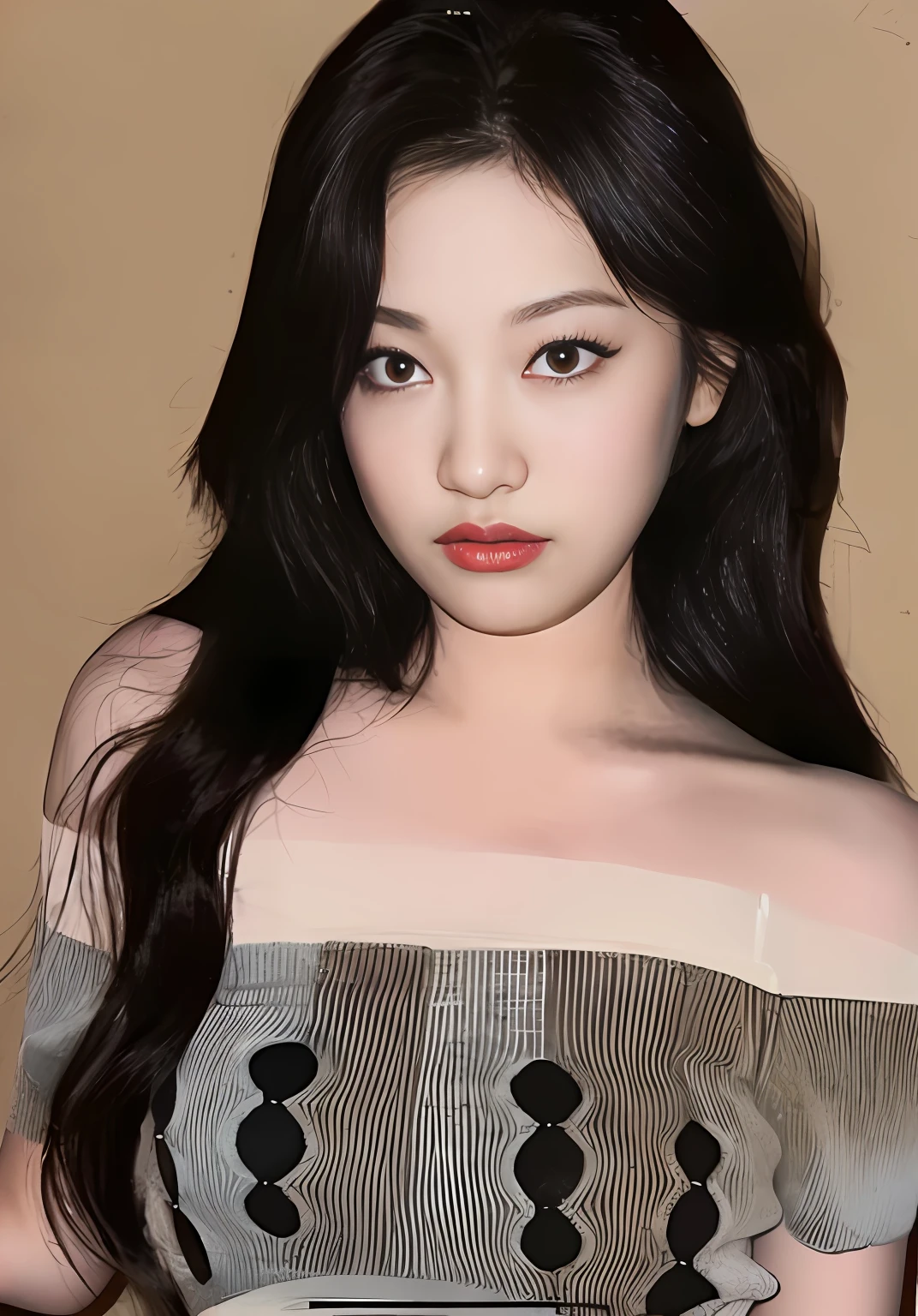 a close up of a woman with a long hair wearing a dress, blackpink jennie, jossi of blackpink, Shin Jinying, portrait of jossi of blackpink, bae suzy, lalisa manobal, lalisa manoban of blackpink, ulzzangs, Korean girl, roseanne park of blackpink, wan adorable korean face, beautiful Korean women, with round face