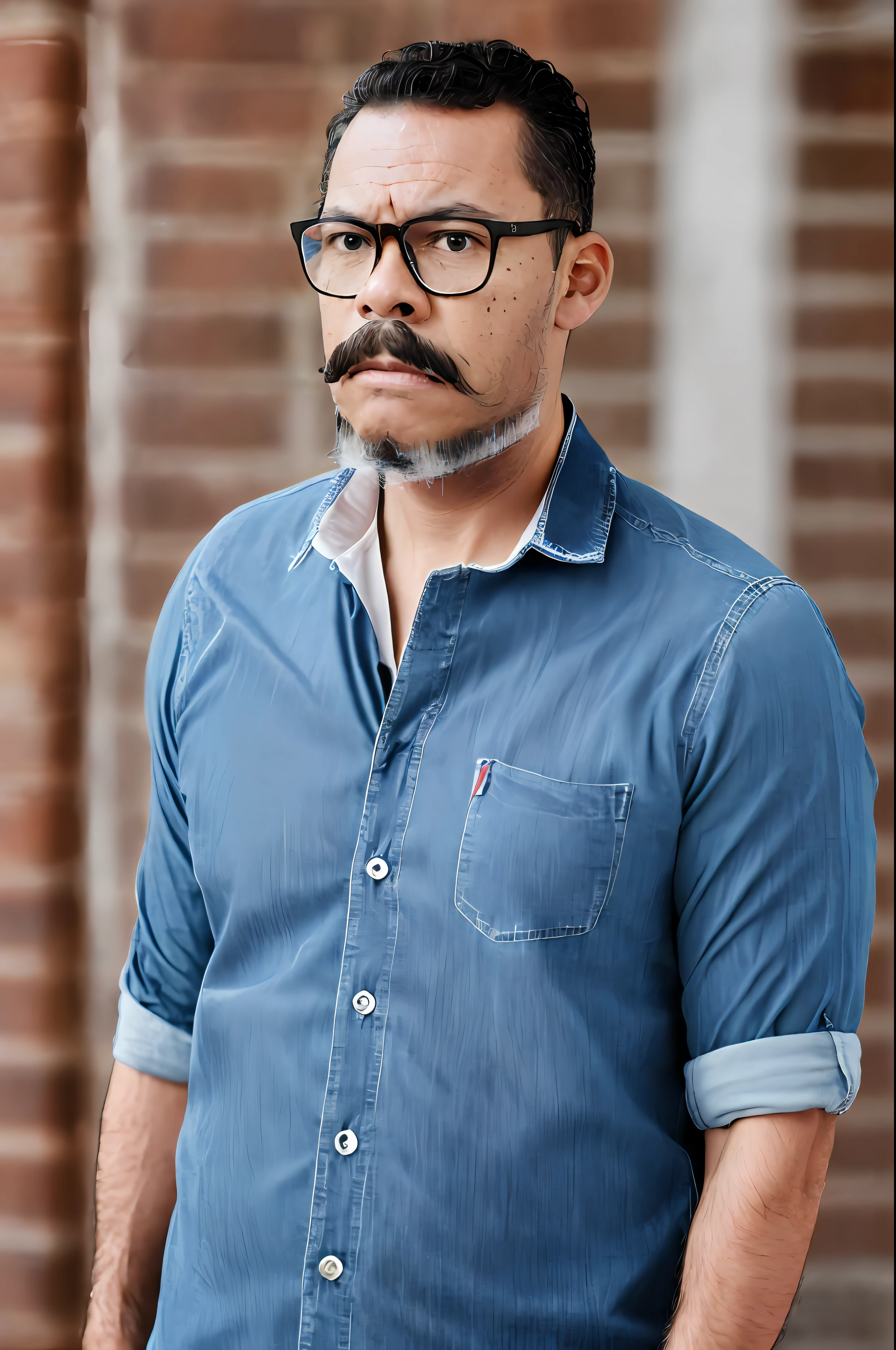 guttonerdvision7, imagem conceitual de um lenhador de ((((barba comprida e bigode comprido)))),  olhos castanhos, ((vestindo camisa xadrez e calca jeans )), Professional Color Grading, sombras suaves, sem contraste, clean sharp focus, cinematic movie photograph