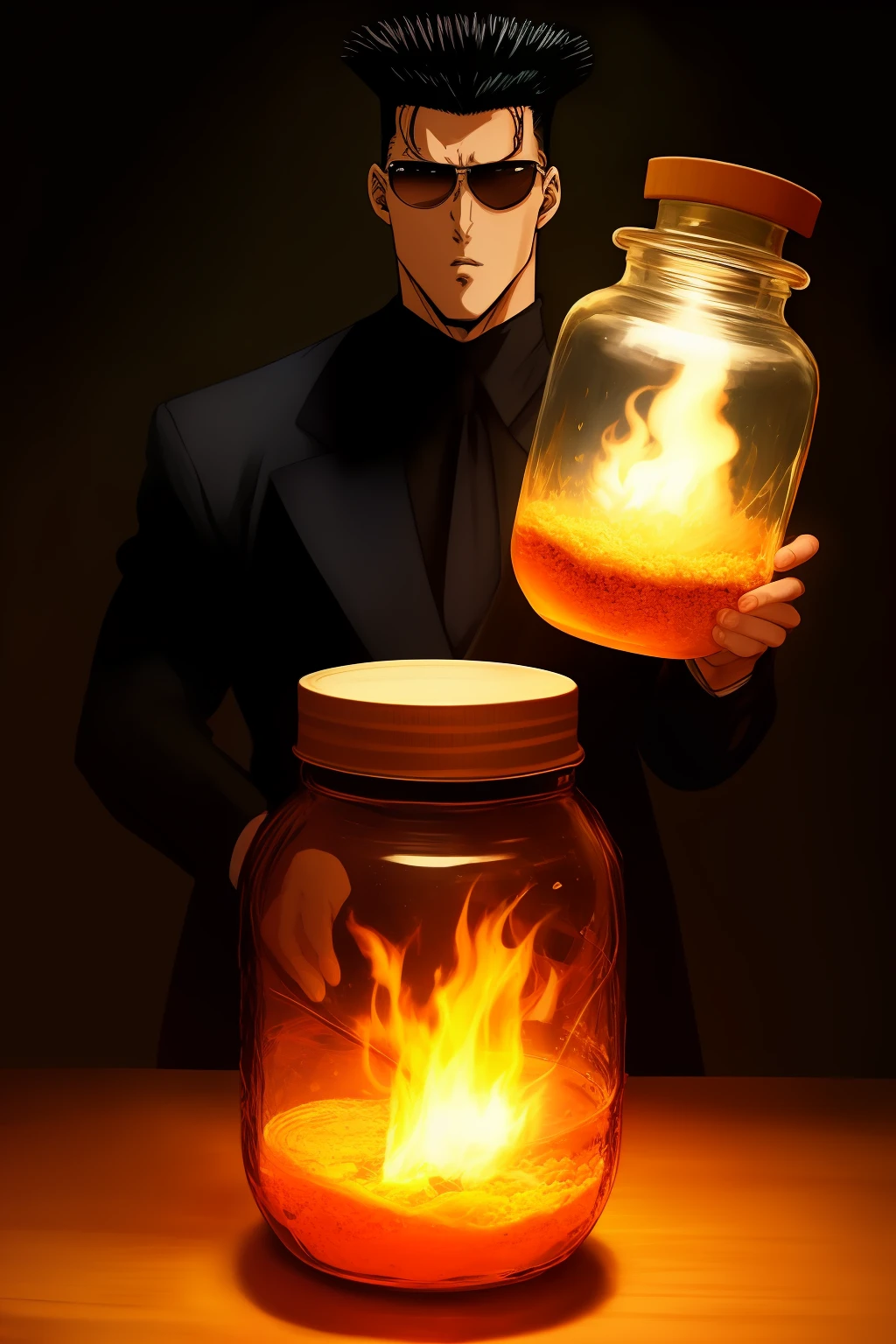 anime, Obra-prima do anime, toguro, Sem humanos, 1 Head em Jar, ....jar, head only,