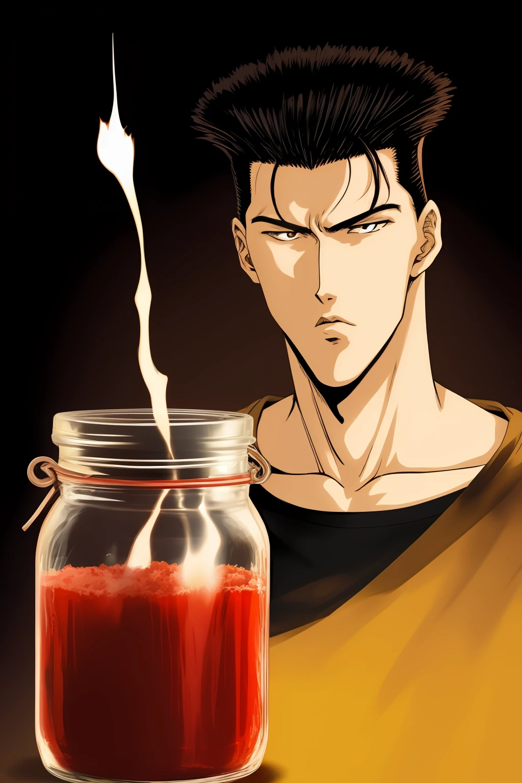 anime, Obra-prima do anime, toguro, Sem humanos, 1 Head em Jar, ....jar, head only,