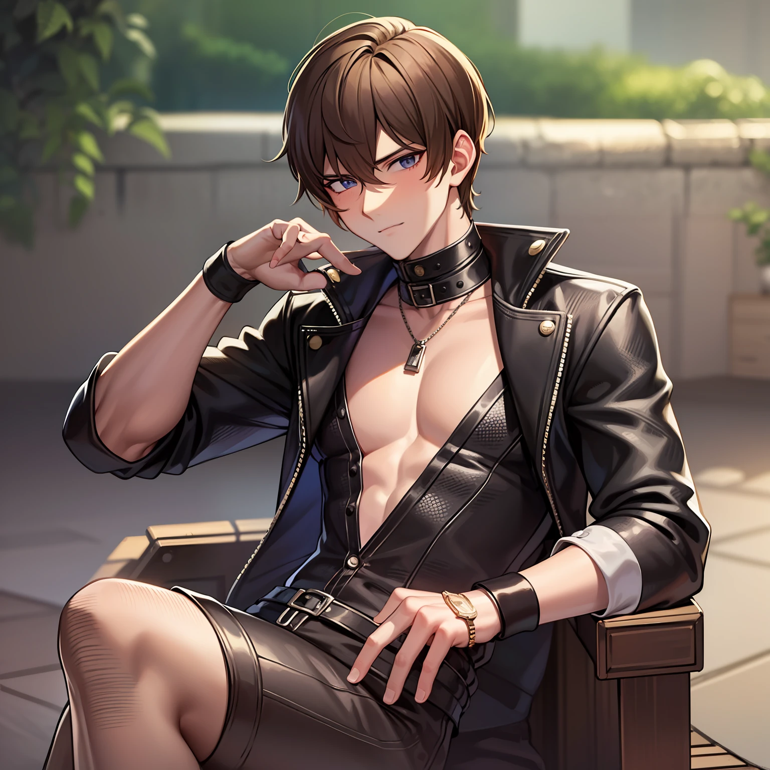 (masterpiece), (best quality), (ultra detailed), boy, sexy pose, looking at viewer, portrait