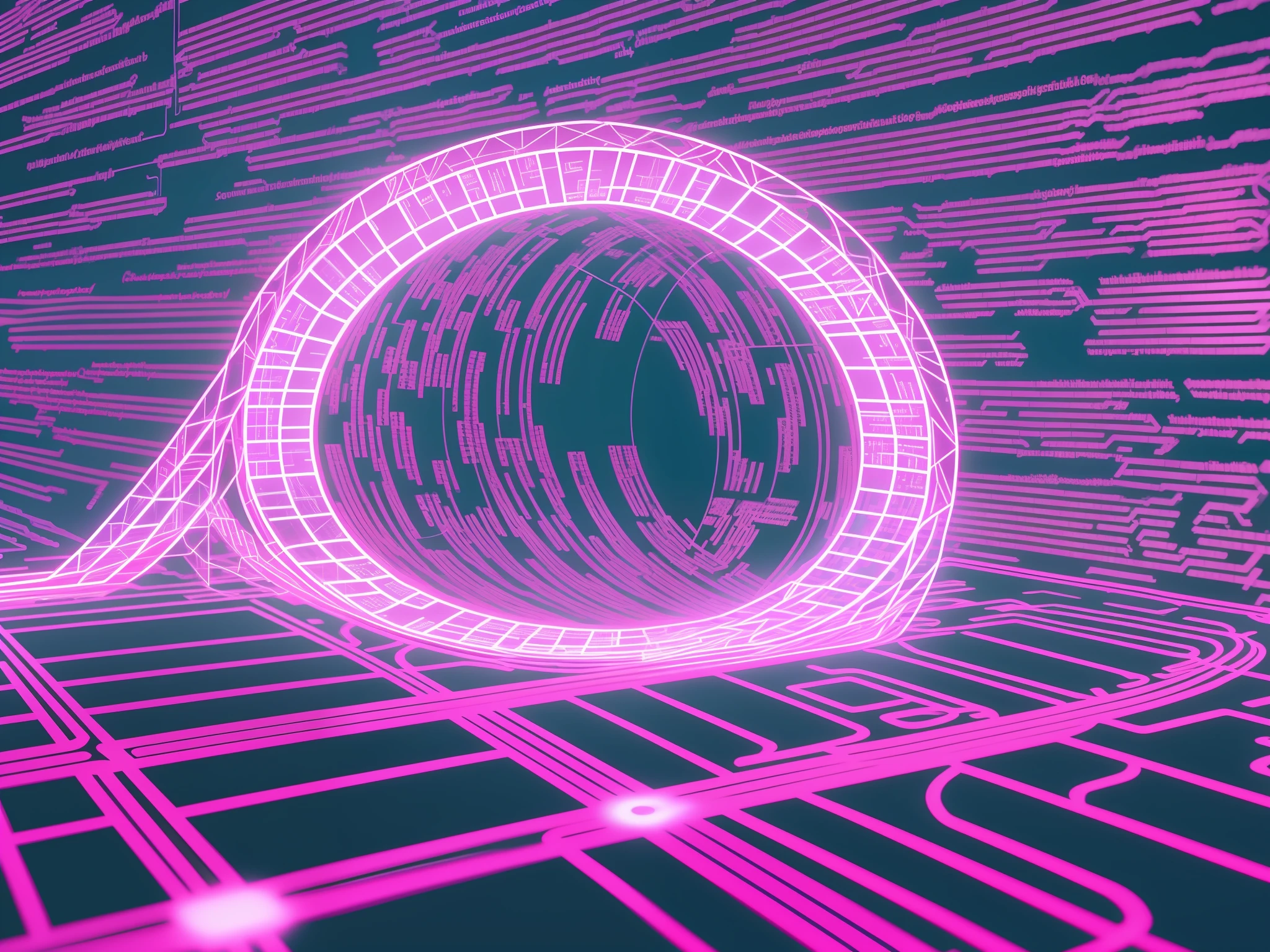 Language programming, neuronas y letras, matrix de palabras, Quantum word code, Linguistic molecules, mente virtual, The letters are few and large in the artistic style and look like a minimalist hologram with circuits of letters that form a brain.