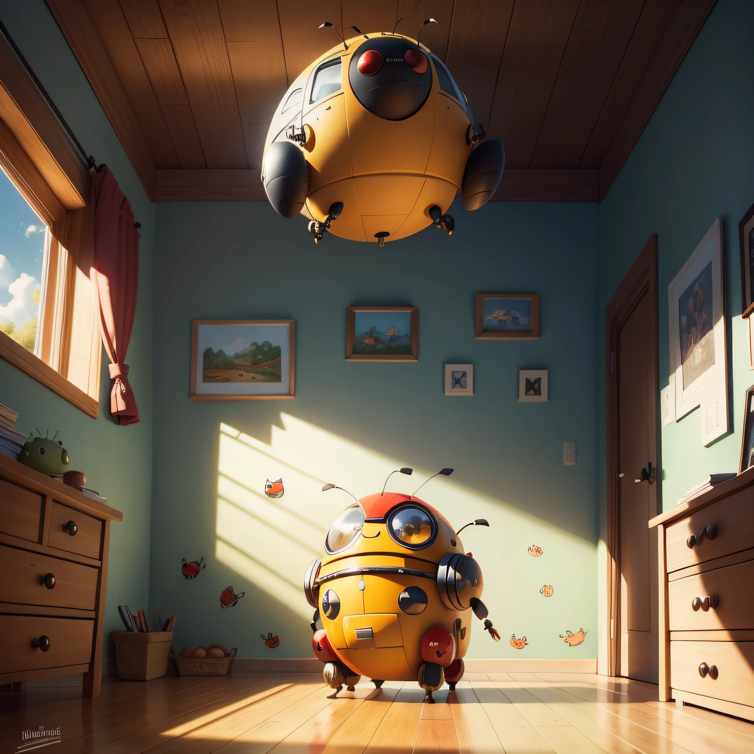 There's a ladybug that's sitting on the floor, joaninha, Joaninha como um monstro, ladybug robots, Joaninhas, pintura digital dos desenhos animados, arte de pintura digital dos desenhos animados, Hobbits Joaninha, arte de fundo, painting digital adorable, huge ladybug mothership, stylized digital illustration, wallpaper mobile, Papel de parede - 1 0 2 4, pintura digital brilhante, digital airbrush painting, paper awesome wallpaper --auto