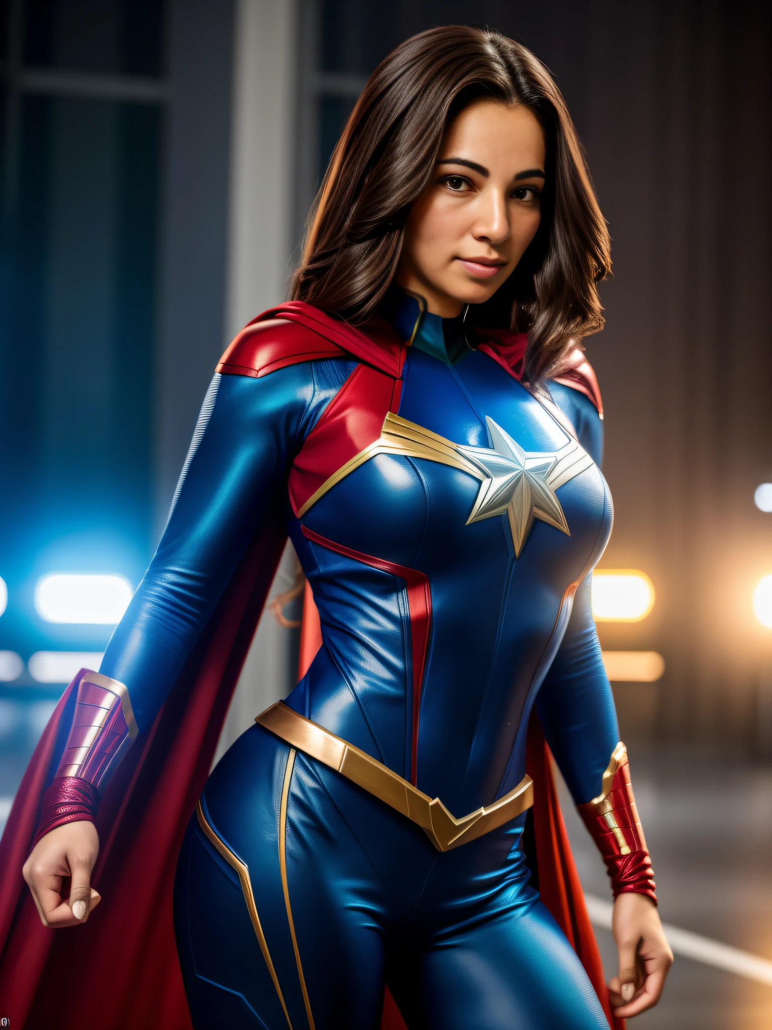 uma mulher, miss marvel, 8k, sexy, Kinematic, detalhada
