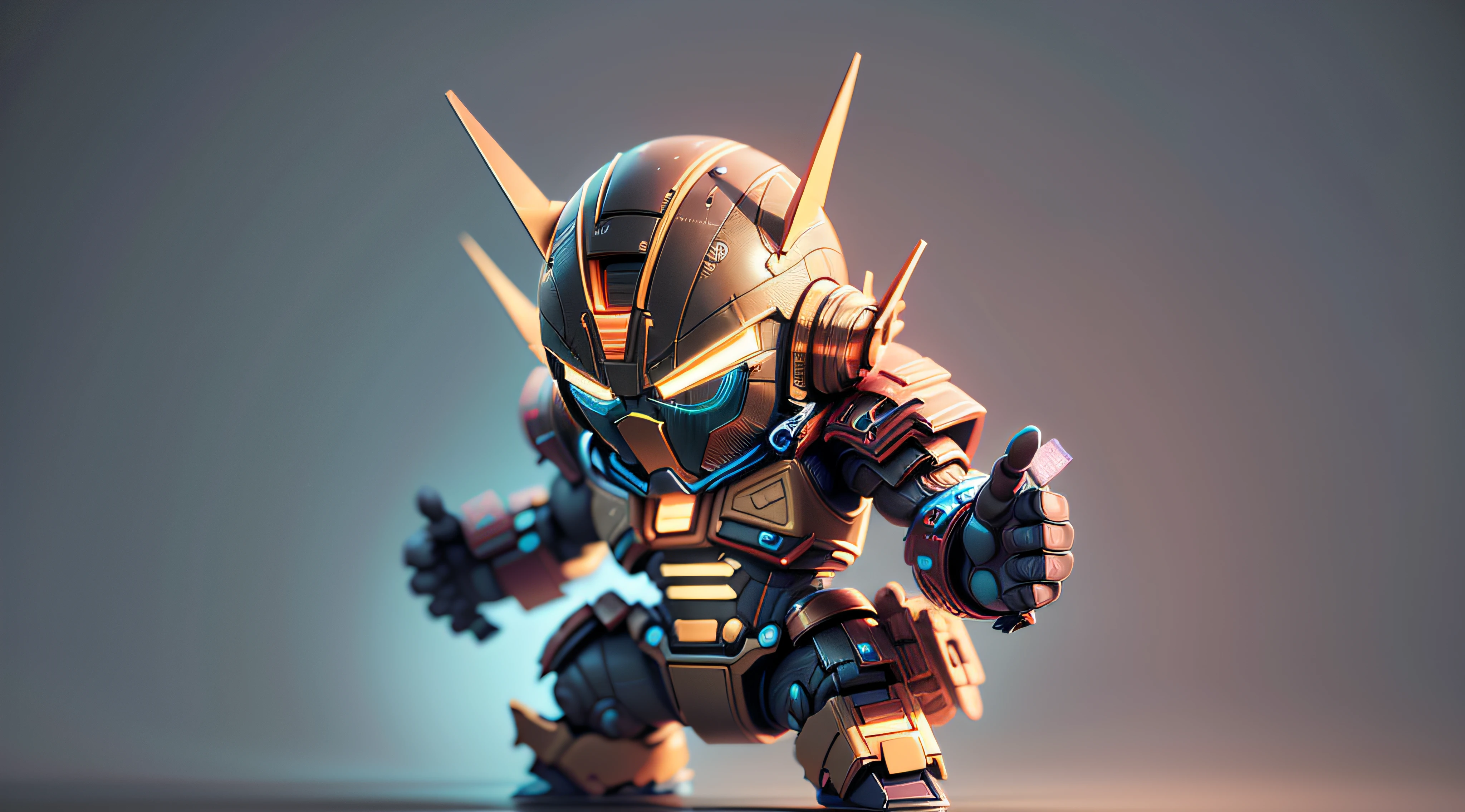 cute Mazinger Z toy, standing character, soft smooth lighting, soft pastel colors, Skottie Young, 3D Blender render, polycount, modular constructivism, pop surrealism, physically based rendering, square image