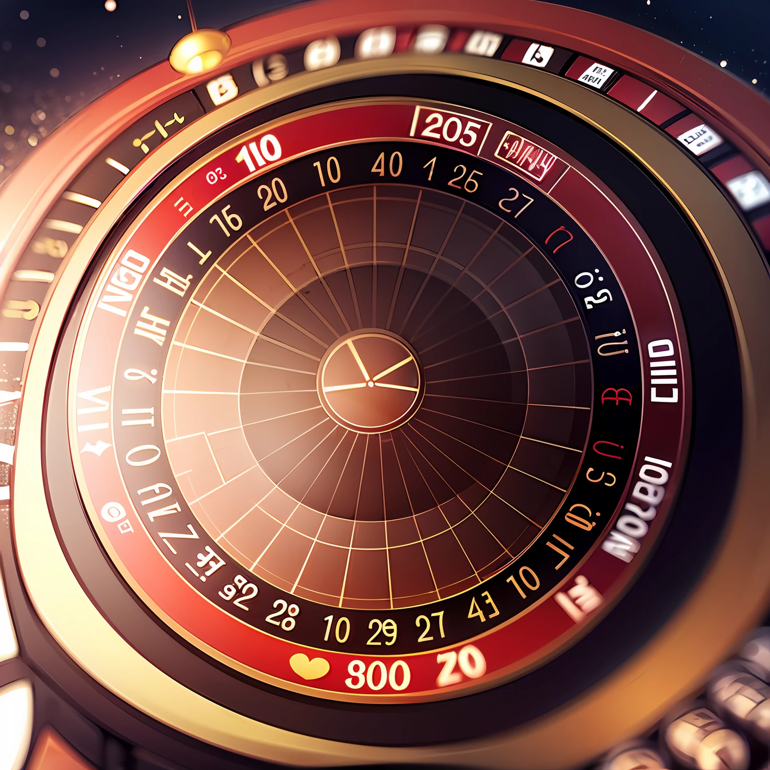 Roulette wheel spinning, chance for jackpot at luxury casino --auto
