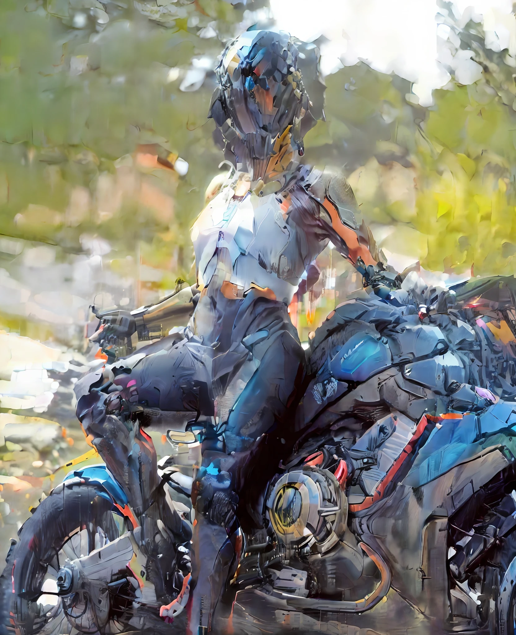 realista, Obra maestra, La mejor calidad, High resolution, Ultra detallado,  Unidad 8K Fondo de pantalla, 1nmujer, casco cybernetic , 1woman sitting on a fantastic motorcycle, (( En un cibercasco cerrado del futuro ))), en traje negro ajustado, Piel apretada, (Ropa de bicicleta),  intrincado ( Traje de bicicleta ), cuero,   ( pechos enormes, cintura delgada, caderas anchas ),  cuerpo delgado, cybernetic motorcycle gloves, (Descomprimir ), Pechos internos, genial, Cybernate, Reflections in dark glass and plastic, cerrar,  Buttom arriba hacia abajo,  (se acabaron), hiper detallado, Neon lights, neon colors, (cyberpunk),  brillante, Chispas, Brazos correctos detallados, Dedos correctos detallados, piernas detalladas, small detailed, fondo oscuro, ( Inclinado hacia adelante y hacia abajo ), Recostarse en la motocicleta del futuro, pose seductora, Vista sexy, Shy and seductive pose,
