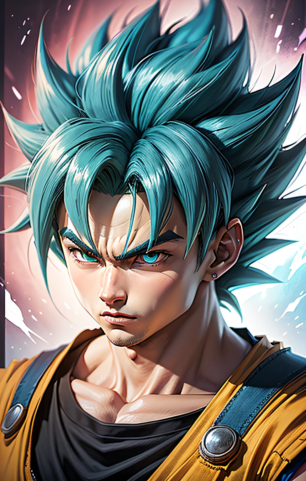 a cartoon image of a very young gohan with blue hair, transforming into super blue saiyan, son goku, dragonball character, human goku, goku from dragon ball, transforming into ultra instinct, super sayian goku, super saiyan goku, goku, broly, goku portrait, highly detailed portrait of goku, portrait of goku, dragon ball artstyle, super dragon ball
