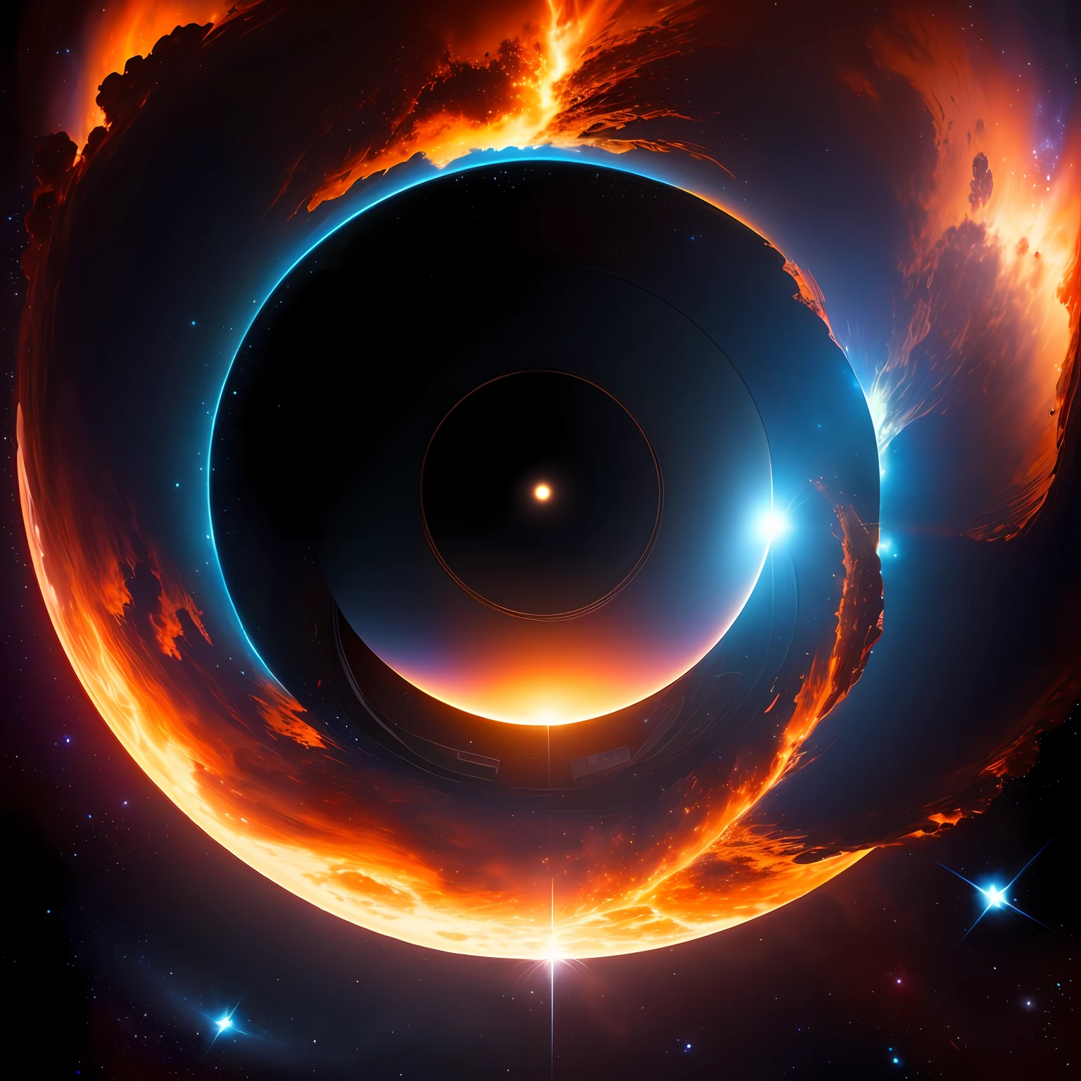 The spacecraft is close to a supermassive black hole