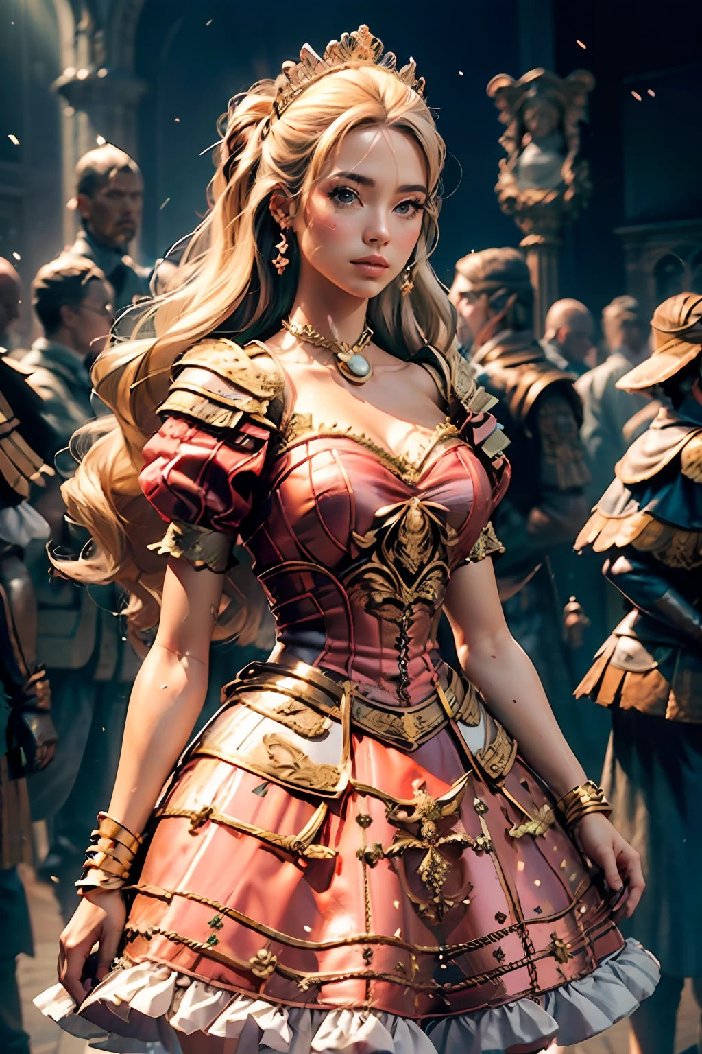 ((obra-prima))), (((melhor qualidade))), ((ultra-detalhado)), (hiper-realista), (Barbie humana corpo inteiro), cinematiclight, fotorrealista, Barbie confeiteira, maquiagem leve, peito grande, Barbie fazendo doce detalhado, roupa rosa