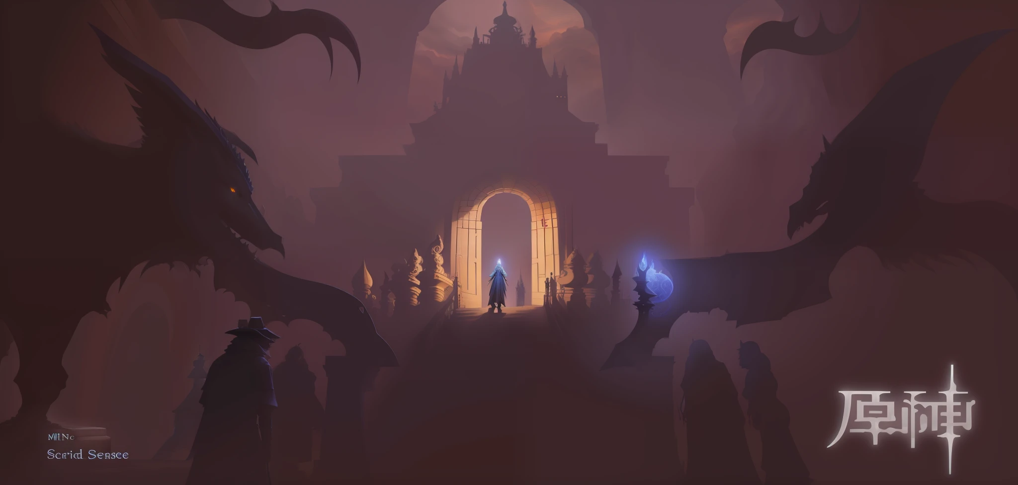 Fantasy and different worlds,The Sacred Gate,palaces,mistic,Advancedsense