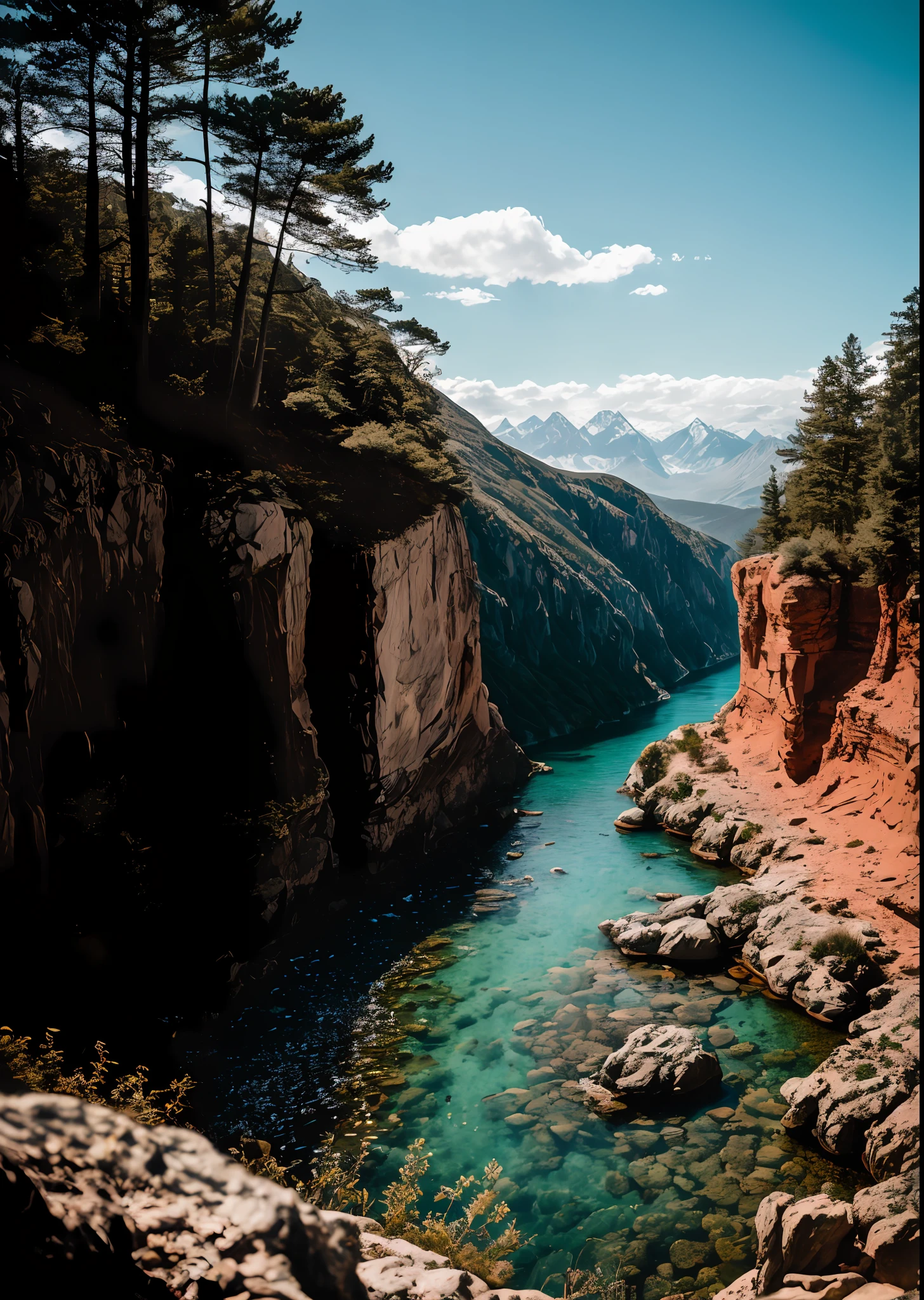 RAW photo of a landscape, small details, photorealistic, ultra-realistic photo, 8k uhd, dslr, soft lighting, high quality, film grain, Fujifilm XT3, (masterpiece)