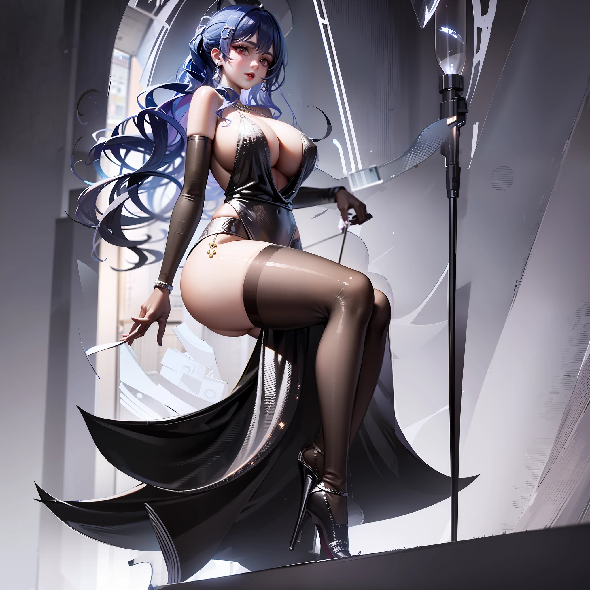 It is guaranteed to be the same as the original costume,Only the legs are repaired,Girls wear hose,Full-figured
