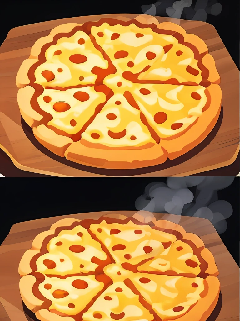 pizza texture, melted cheese, tasty