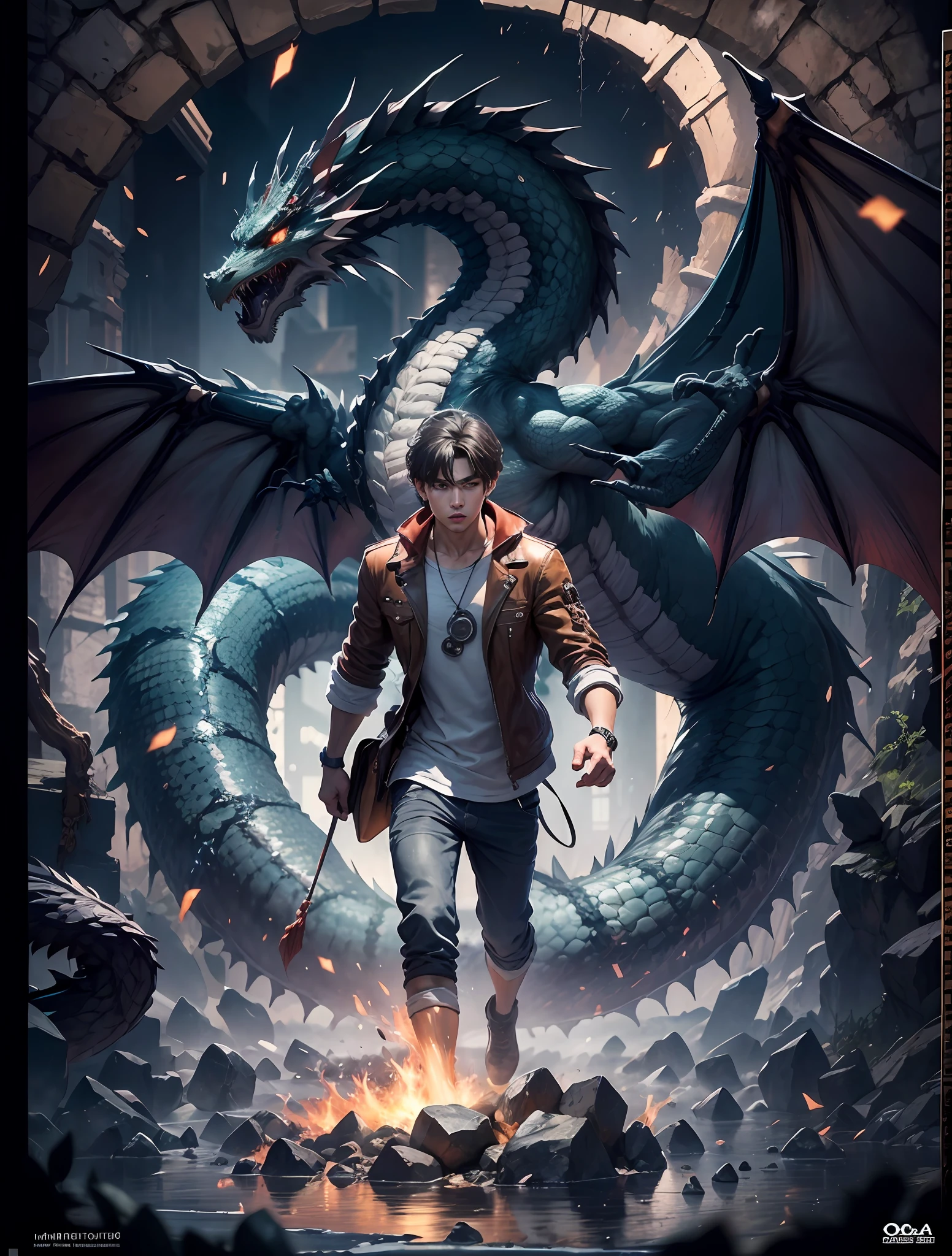 kk, melhor qualidade, mais detalhes, obra-prima, 1boy de q3 anos determinado, guerreiro adolescente, baixa altura, , kaneki ken, desenho perfeito, foco masculino, rosto perfeito, dragon segmented in the background his imperceptible friend,  olhos prefeitos, , solo, bangs messy hair charm, , olhando para o espectador, capuz,, metal cube in hand and three colored cubes of distal flying around,ay ,\), capuz para baixo, esmalte, cabelo branco, luxo, capa de filme sem texto, 32k , detalhado, ray tracing, profundidade de campo, cinematic lighthing,