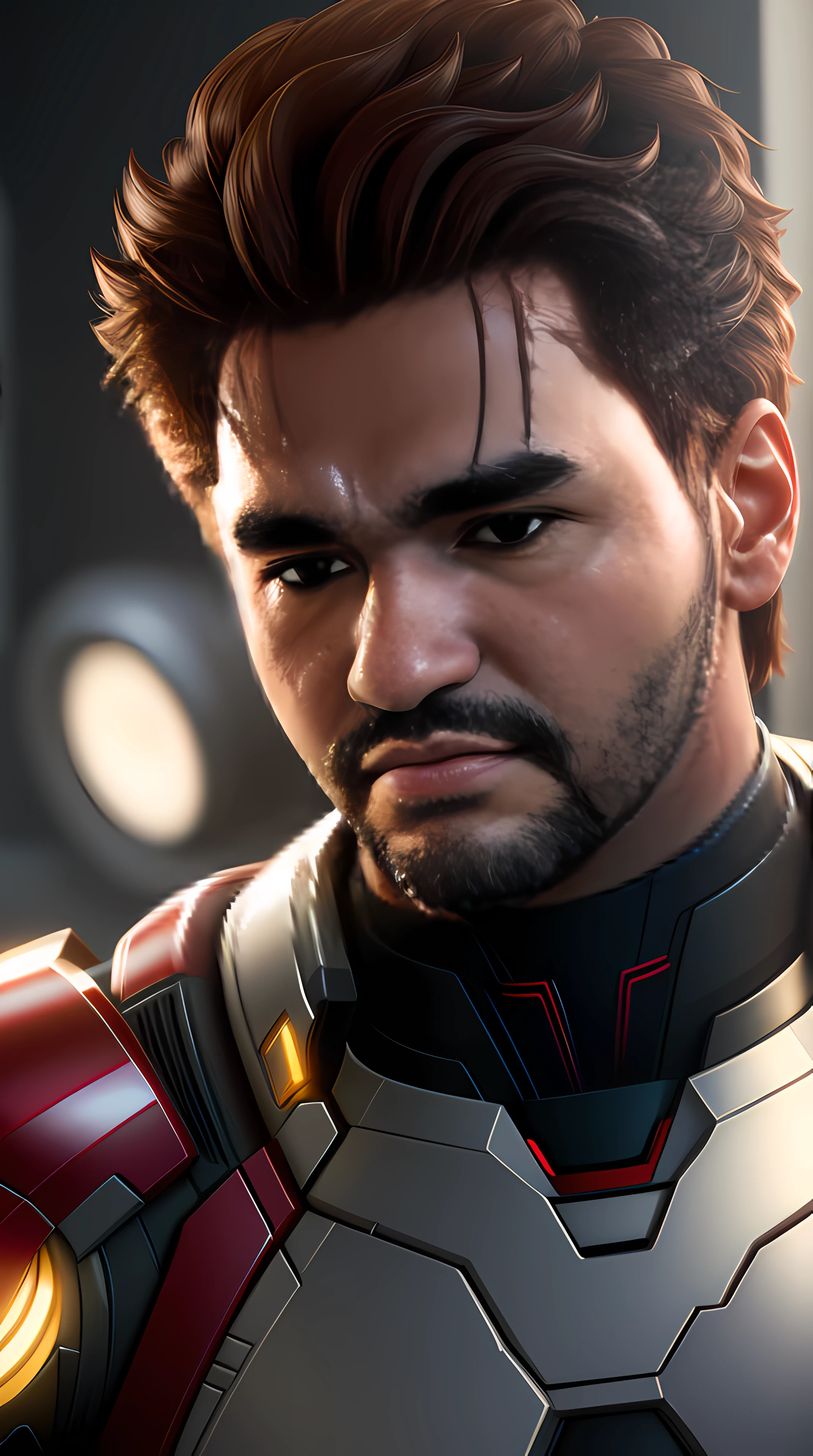 tony stark isiron man ,no helmet, photography,soft lighting, soft details, octane, artstation trending, ultra high detail, ultra realistic, cinematic,16k