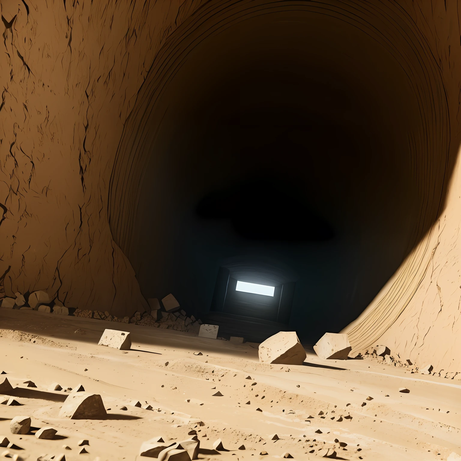 crie uma imagem ultra realista, muito detalhada, de ossos de gigante, Inside an excavation, ano 1940, texturas, sombras, luz natural, ambiente sombrio, ar3:2 --auto