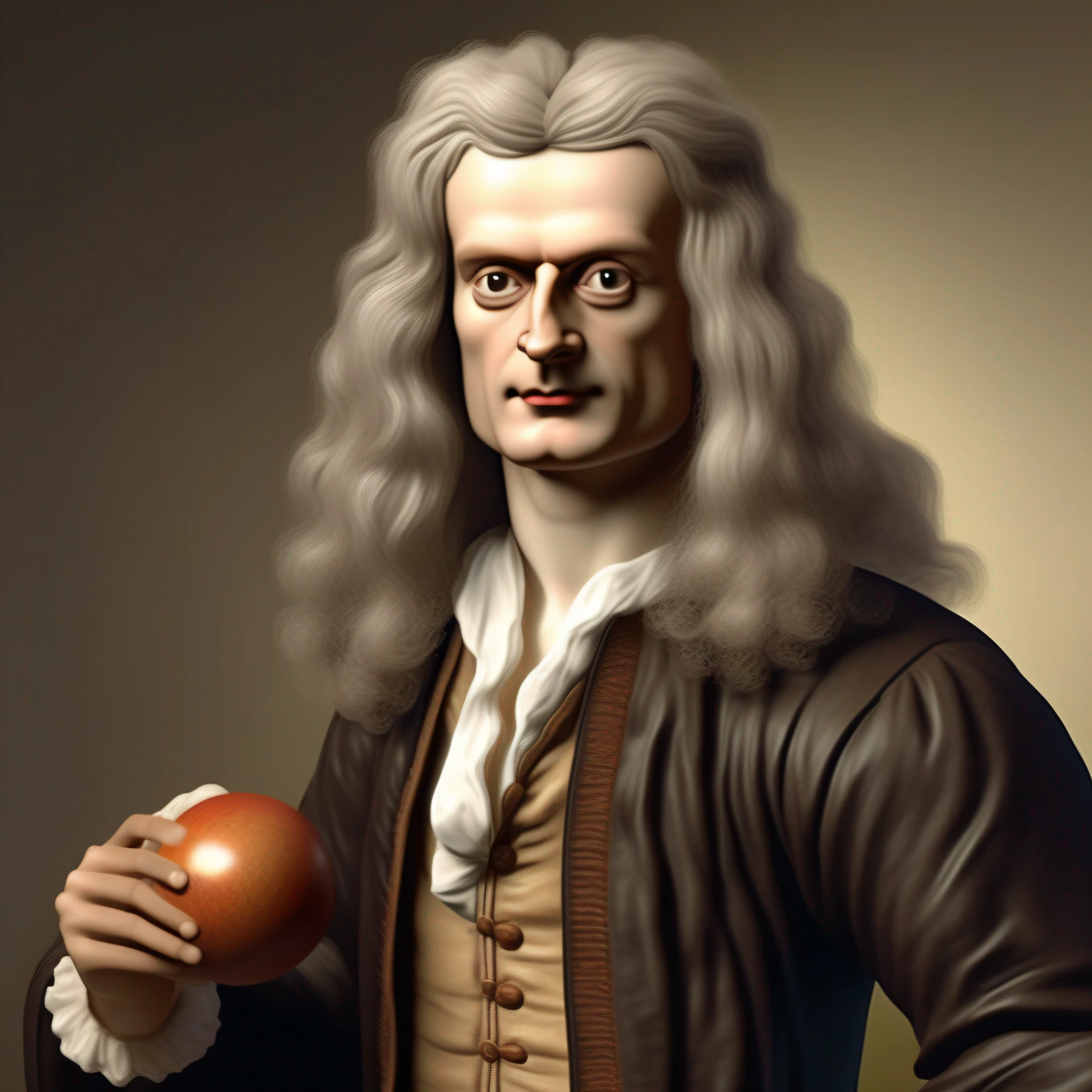 imagem ultra realista do fisico isaac newton