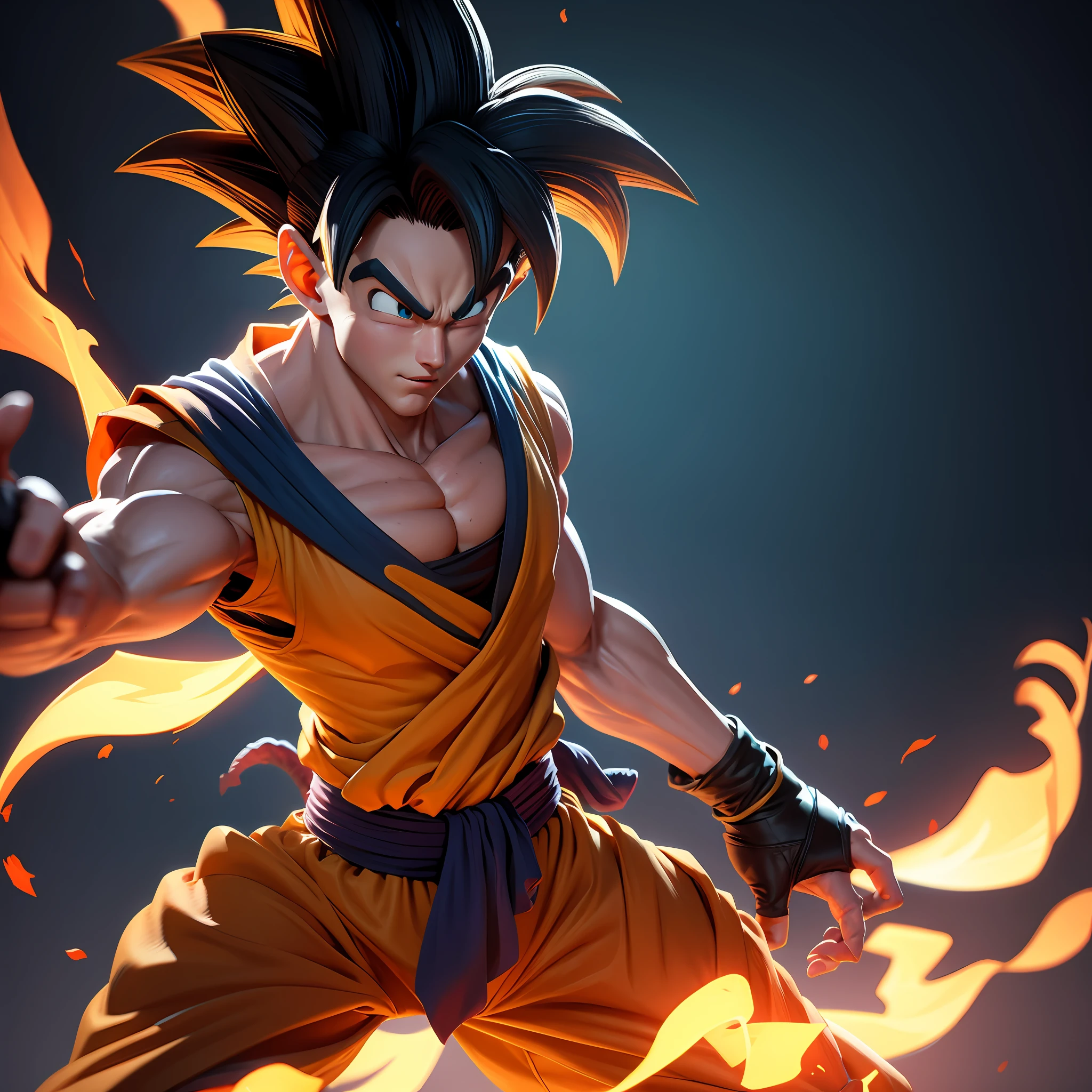 Dragon Ball Goku fight 4K HD smooth skin wallpaper